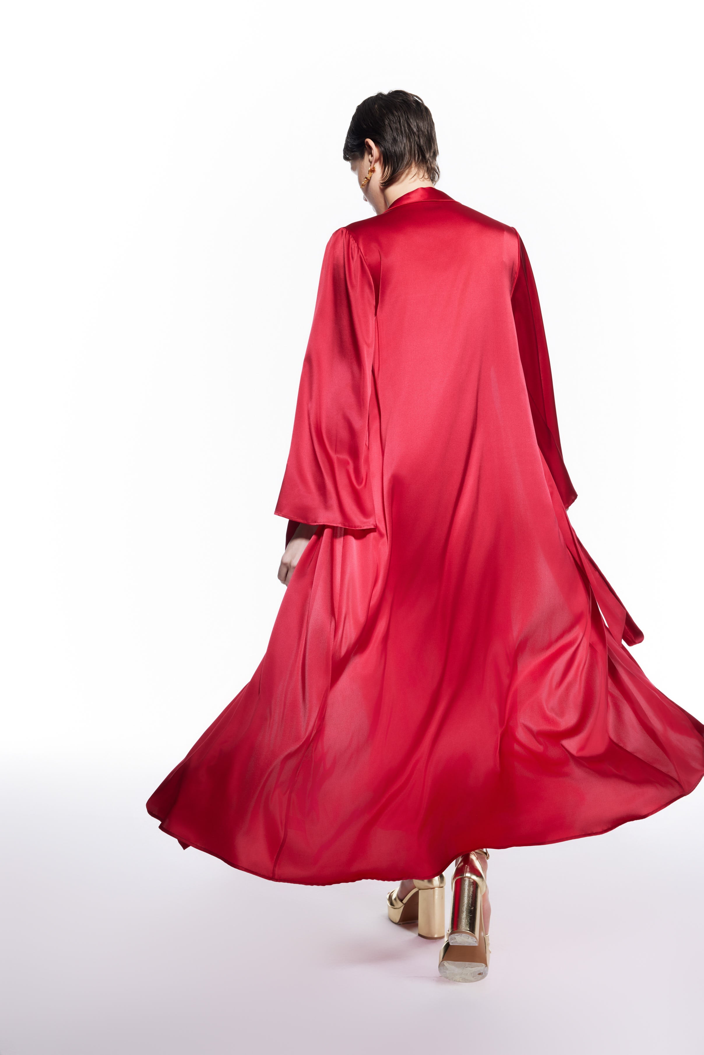 Dian Silk Robe Red