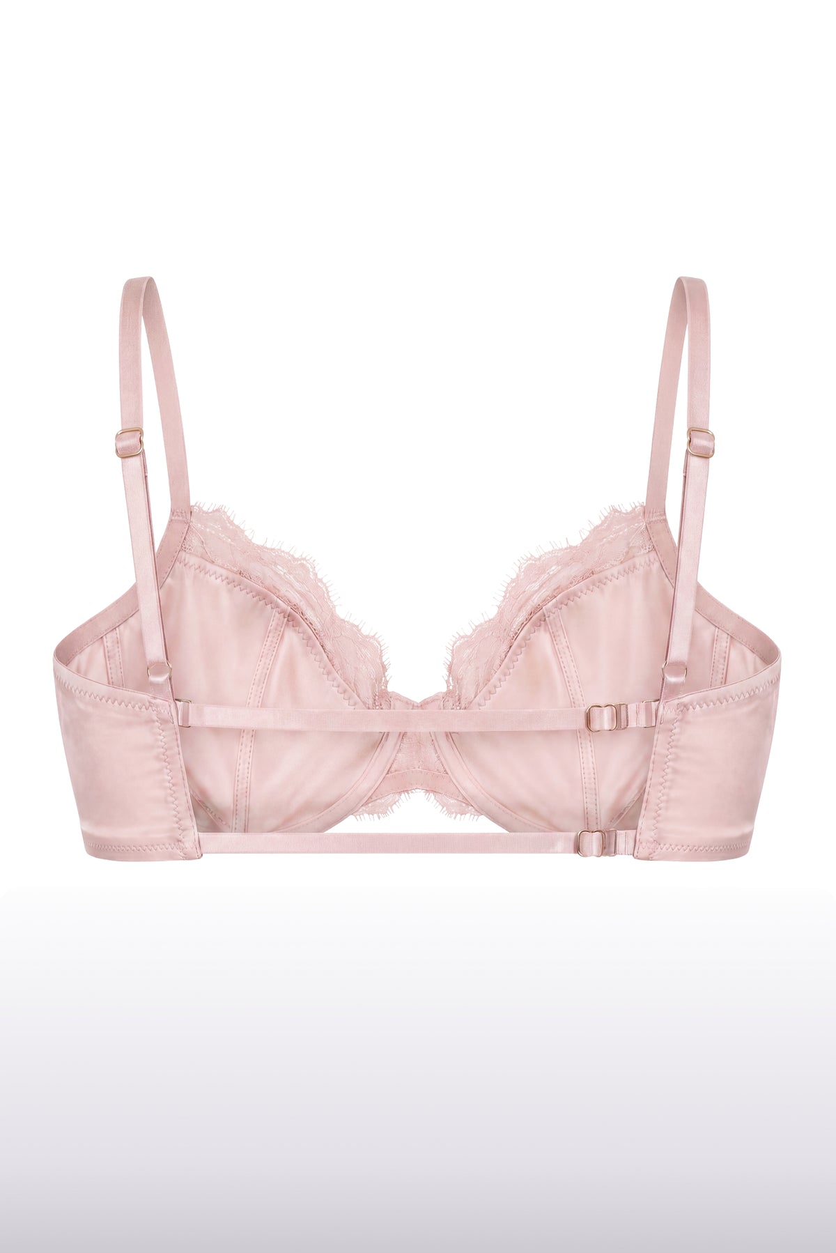 Selene Blush Pure Silk and Lace Bra