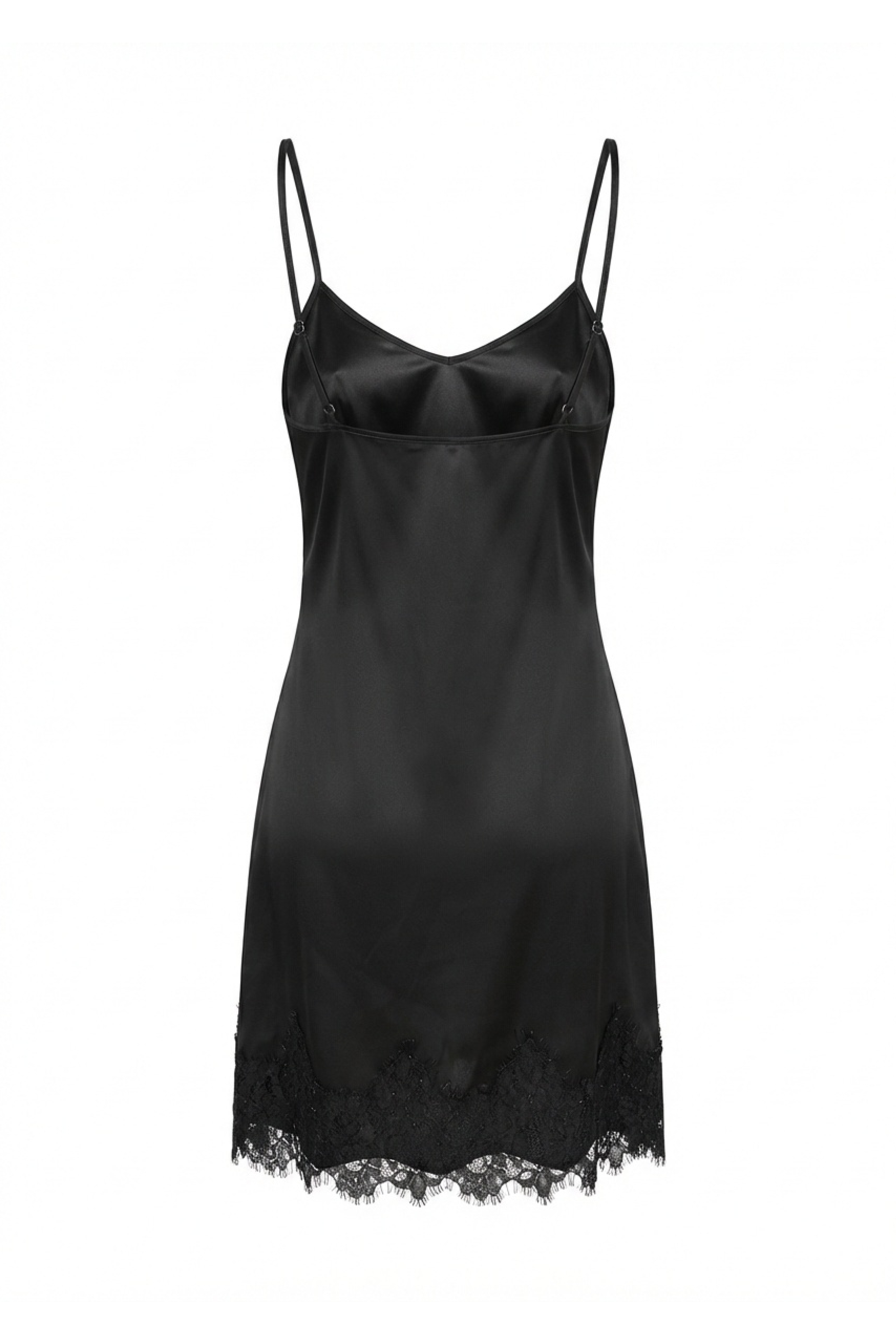 Velvet Night Silk Dress Black
