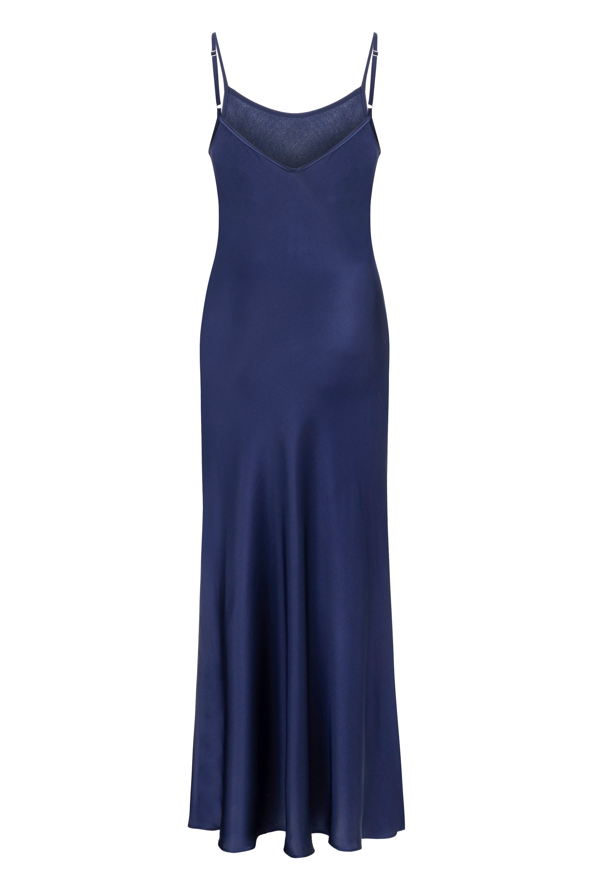 Dian Silk Nightdress Navy Blue