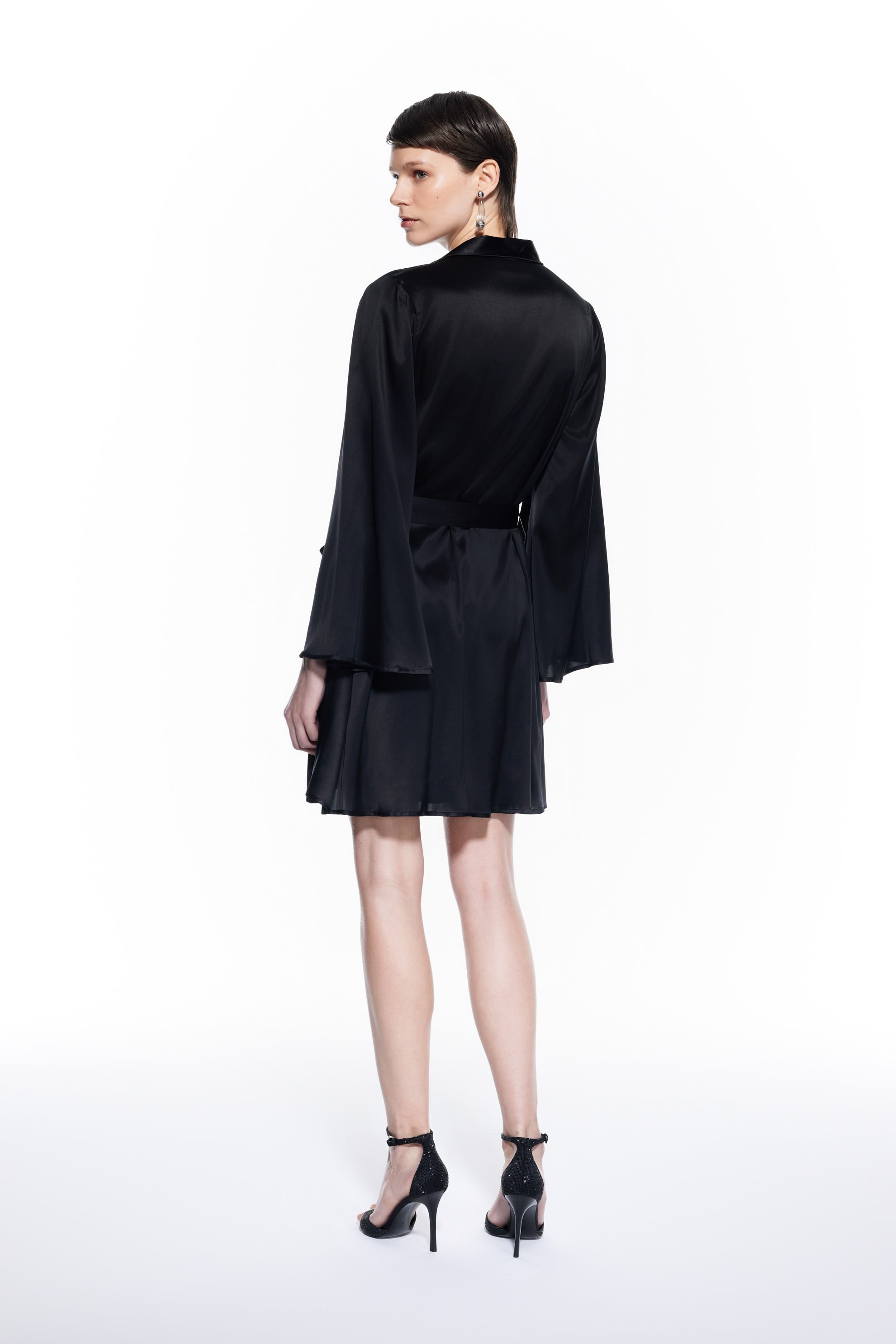 Anya Silk Robe Black