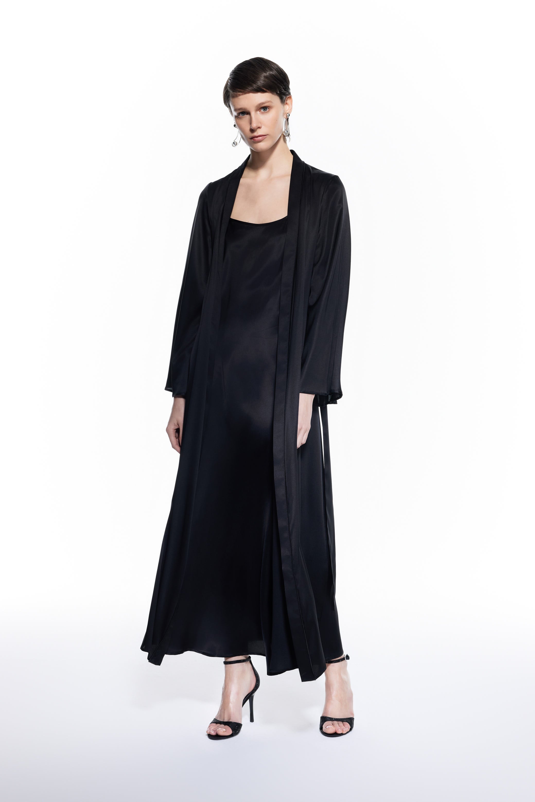Dian Silk Robe Black
