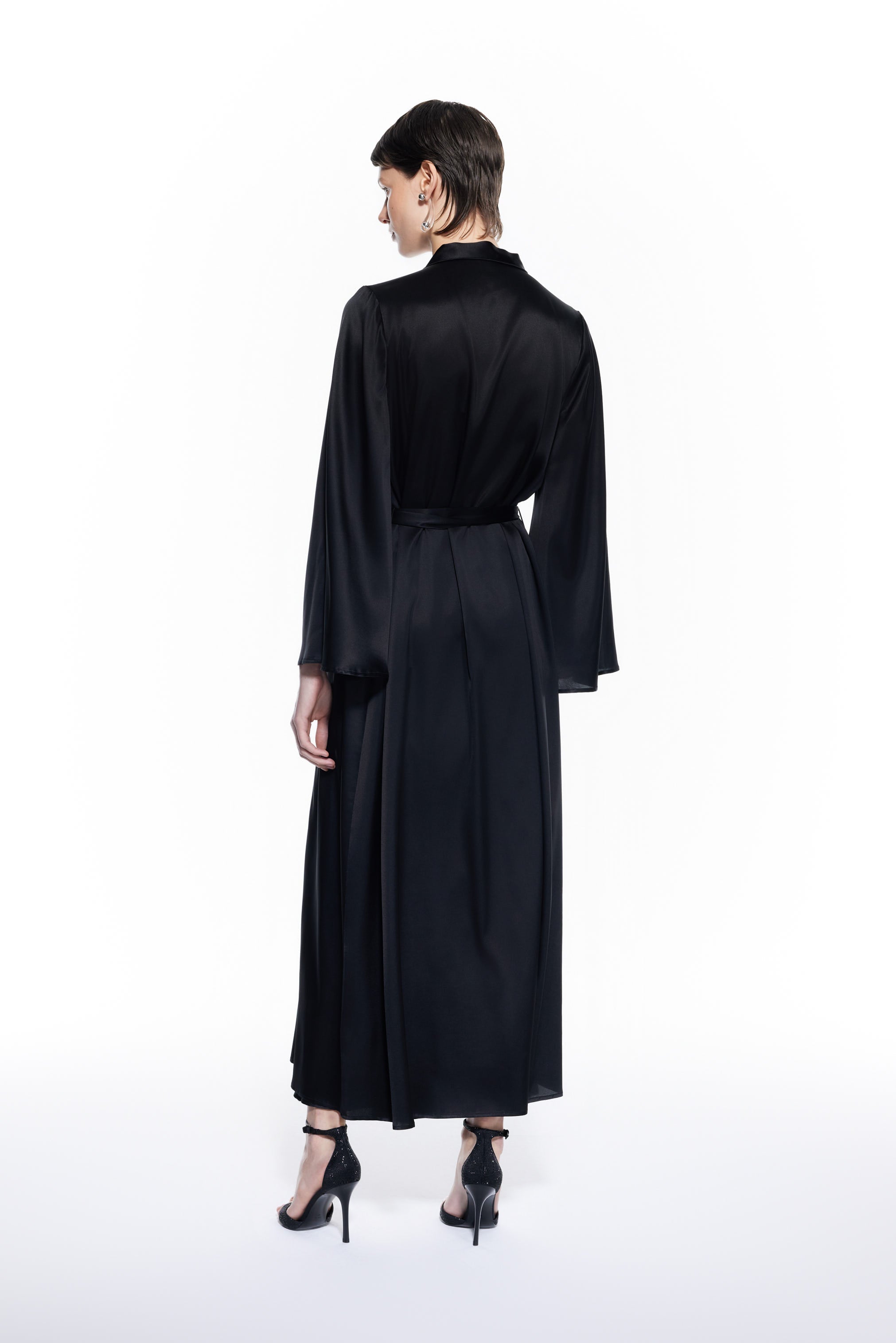 Dian Silk Robe Black