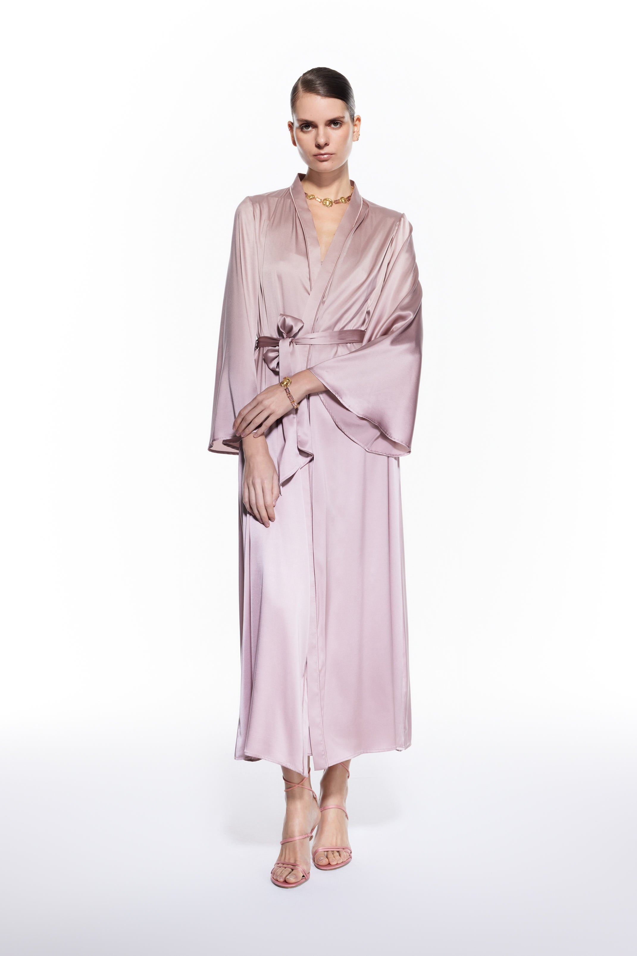 Dian Silk Robe Blush