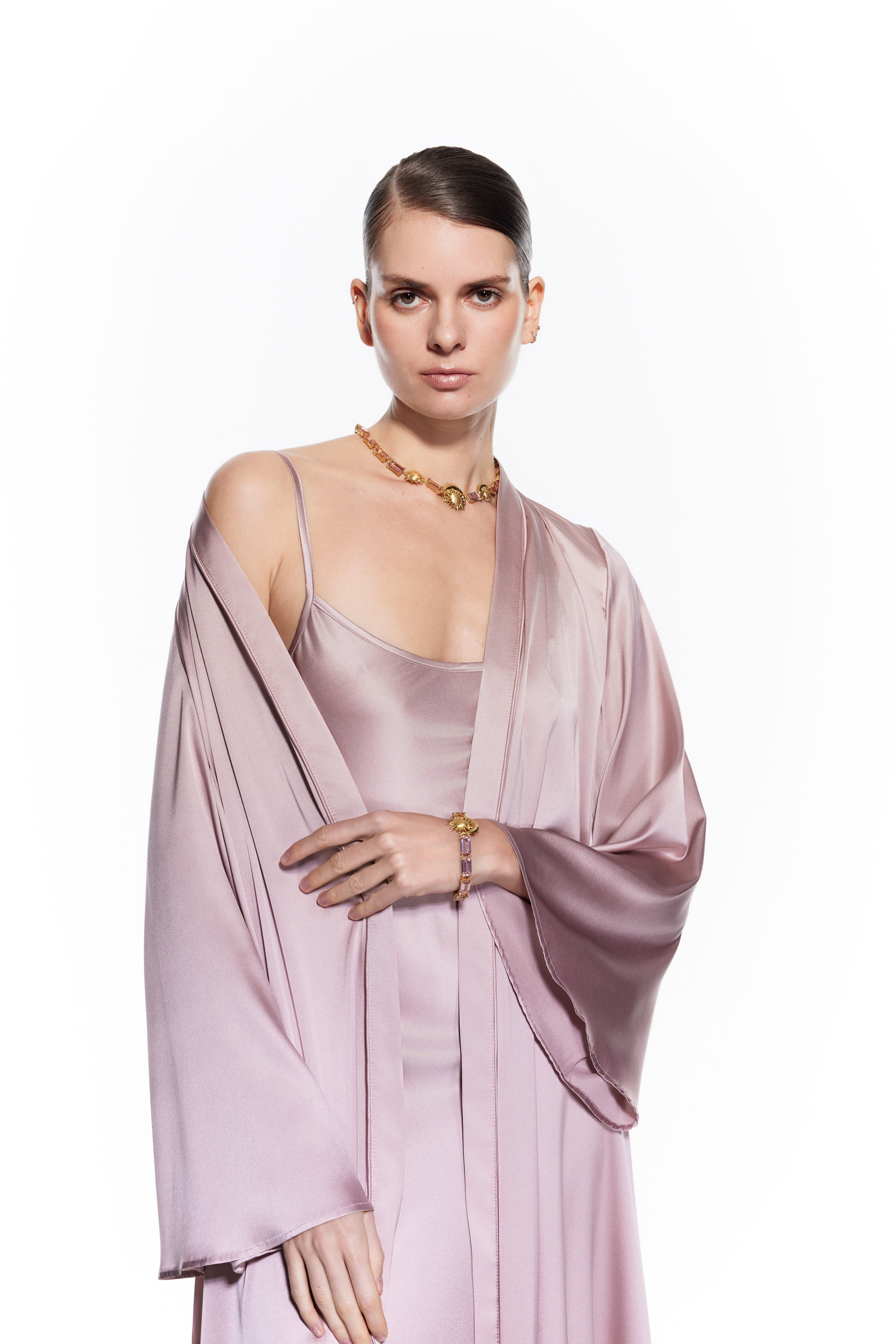 Dian Silk Robe Blush