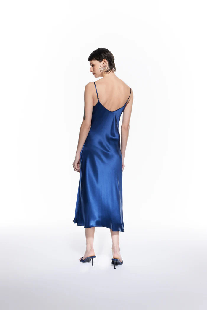 Dian Silk Nightdress Night Blue
