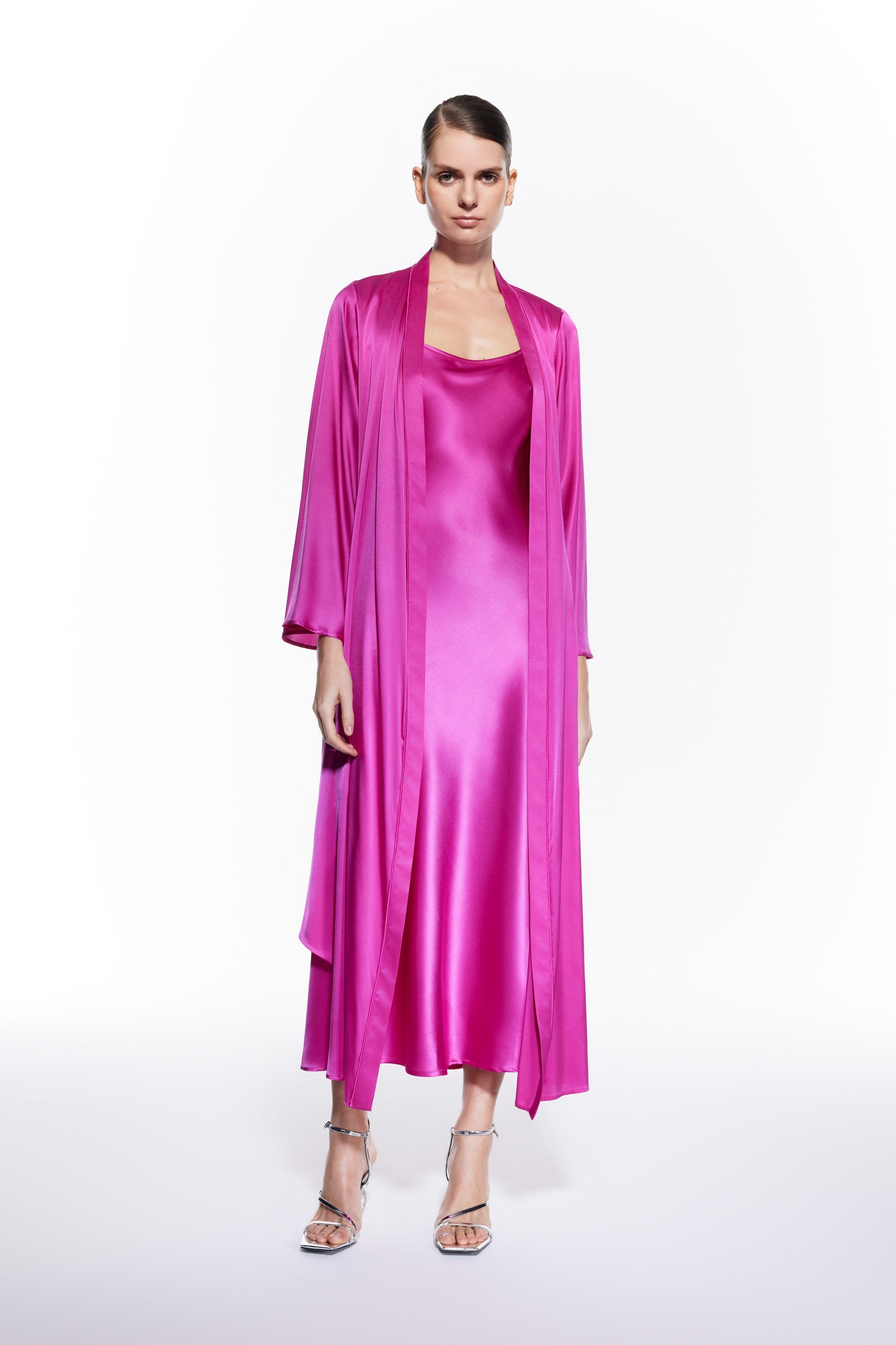 Dian Silk Robe Fuchsia