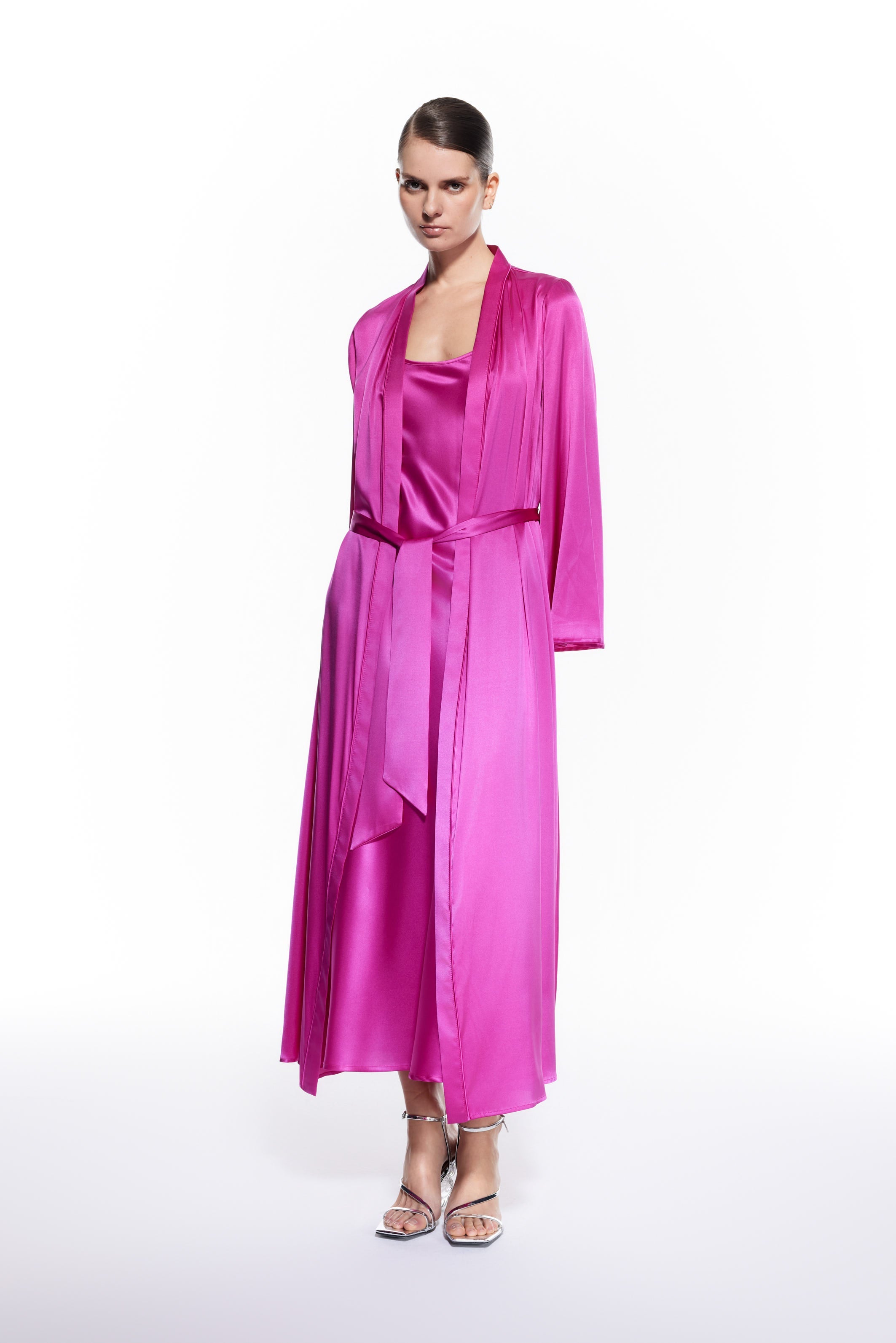 Dian Silk Robe Fuchsia