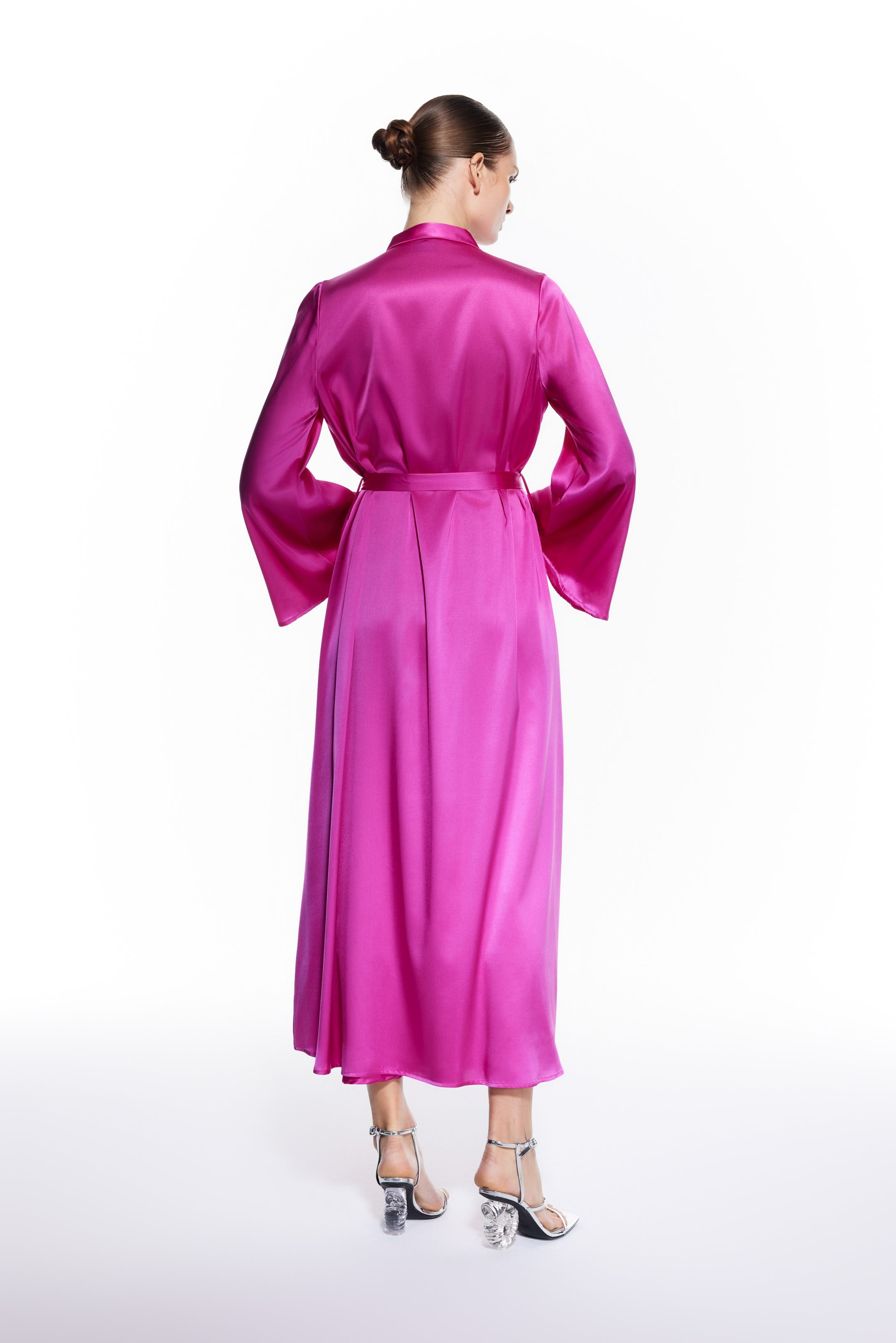 Dian Silk Robe Fuchsia