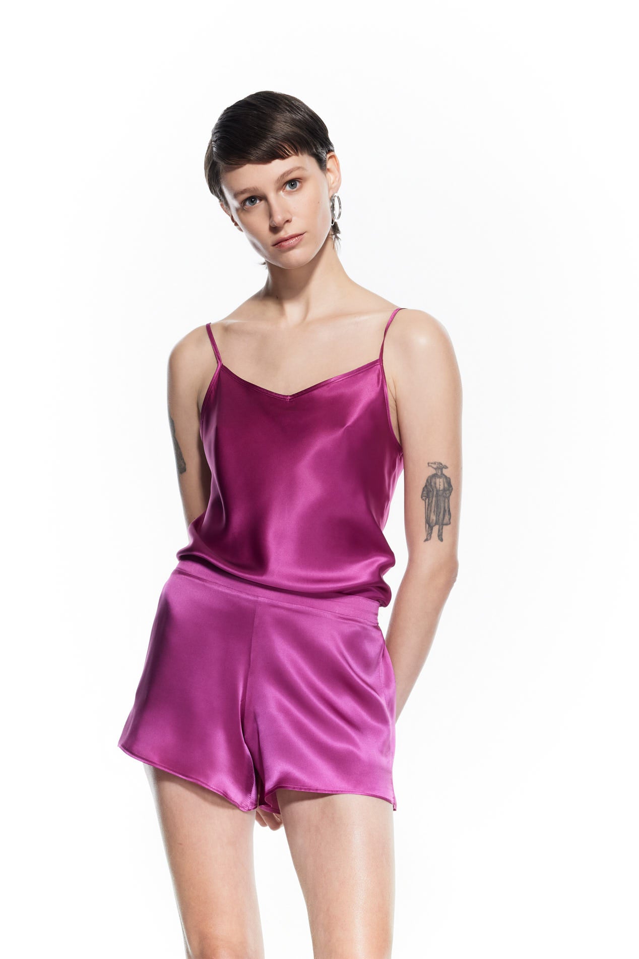 Luna Silk Short Fuchsia