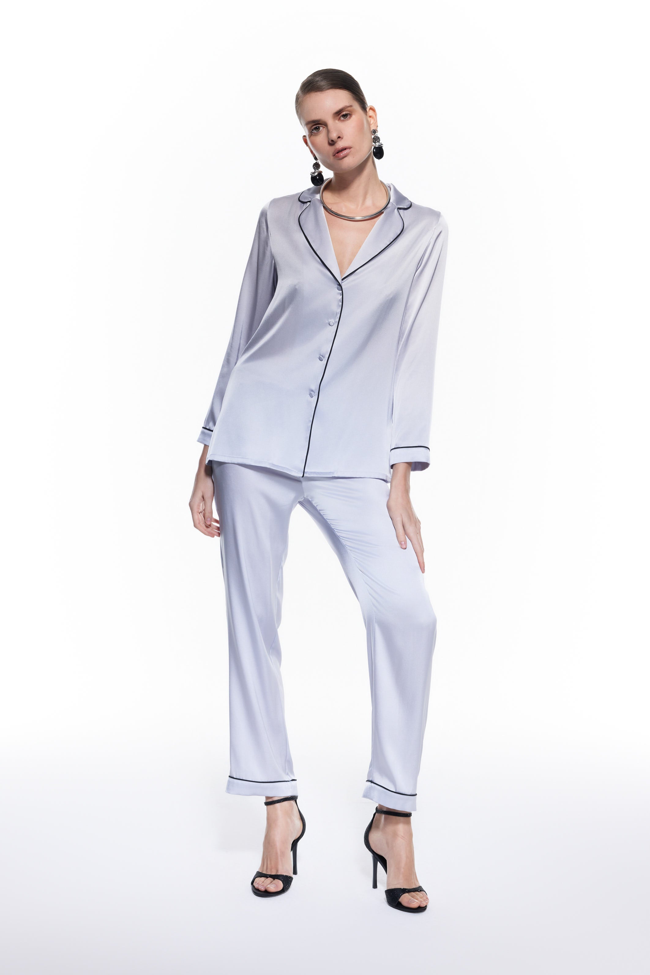 Carmen Silk Set Baby Blue