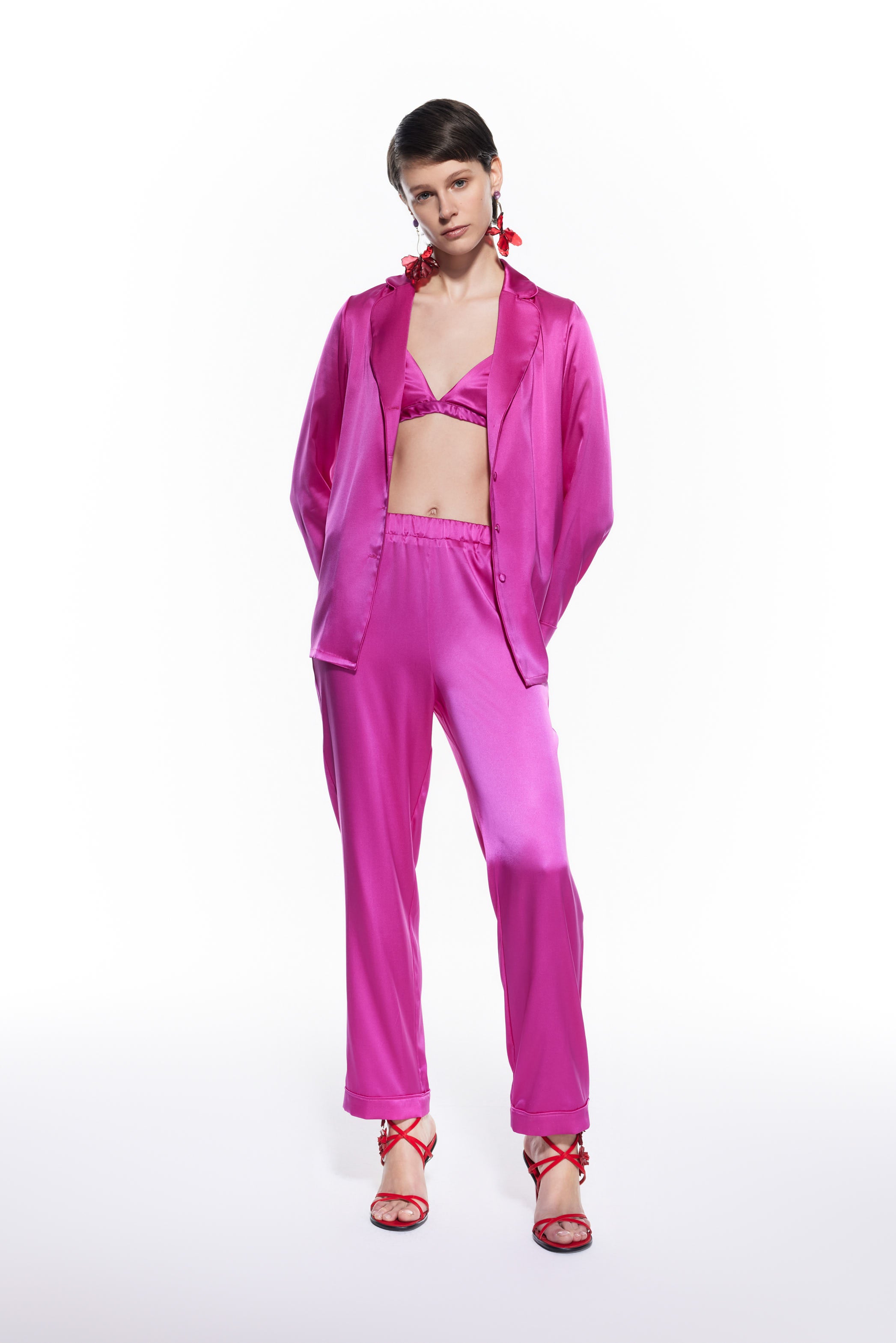 Luno Silk Set Fuschia