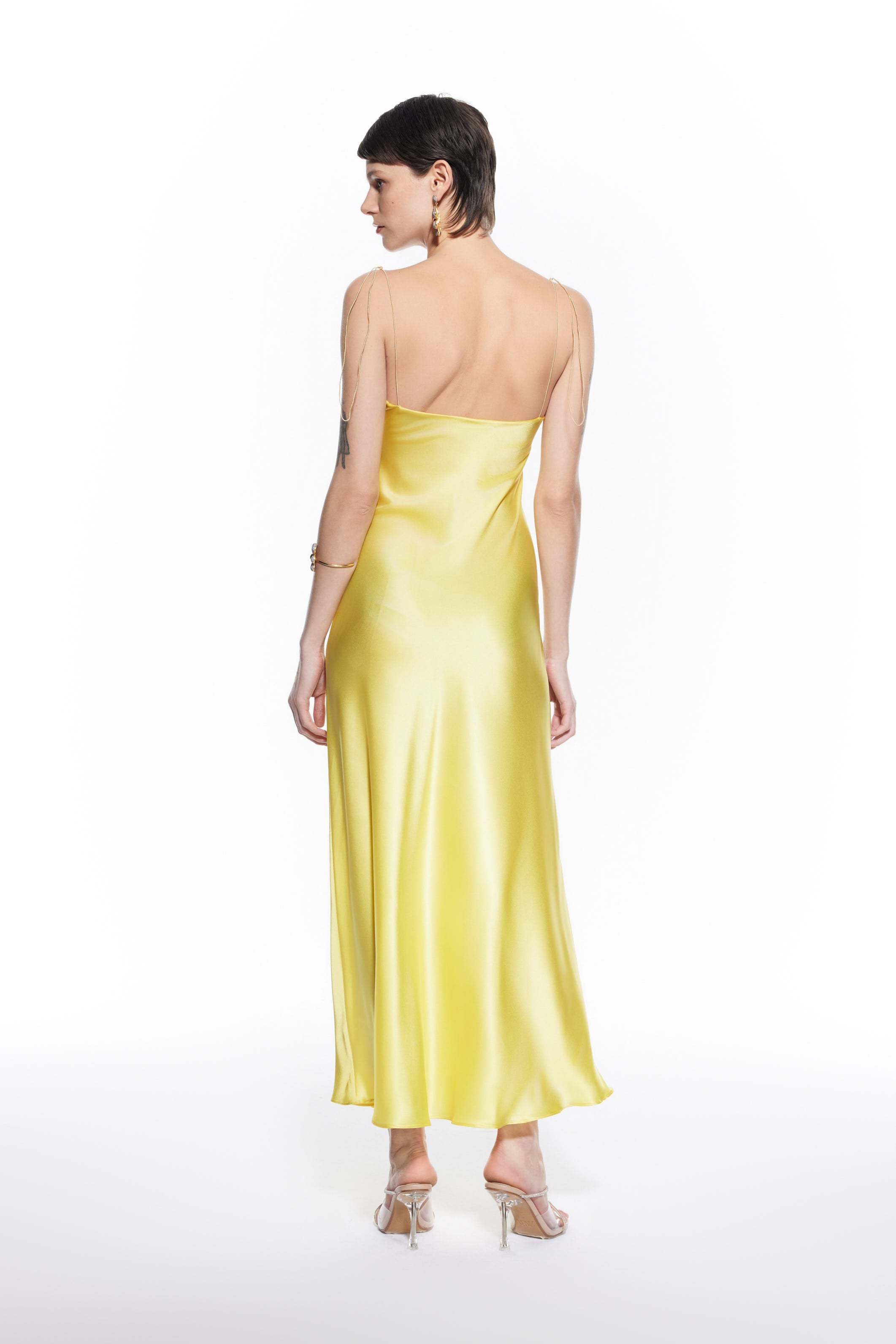 Vesta Silk Dress Lemon