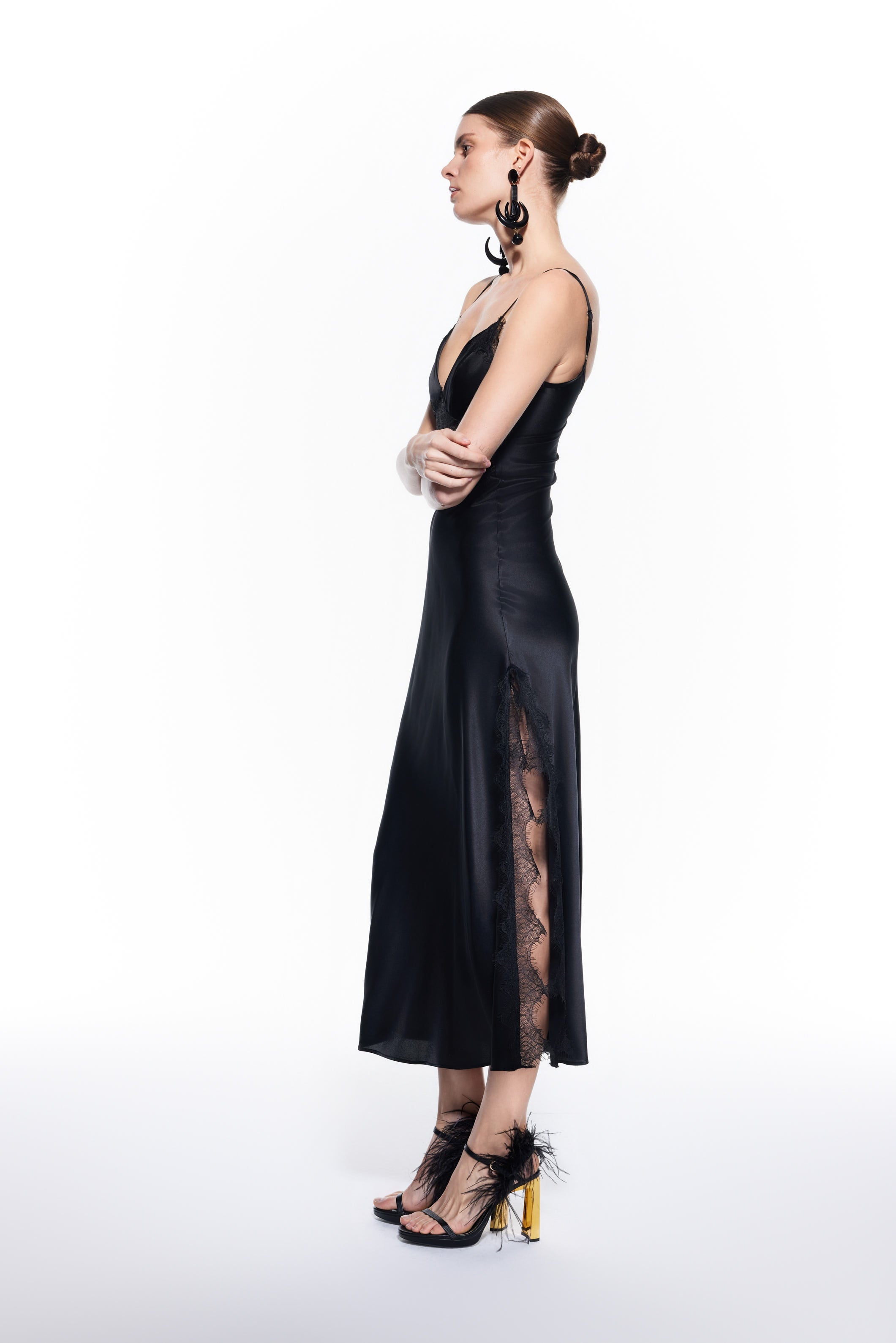 Ame Silk Dress Black