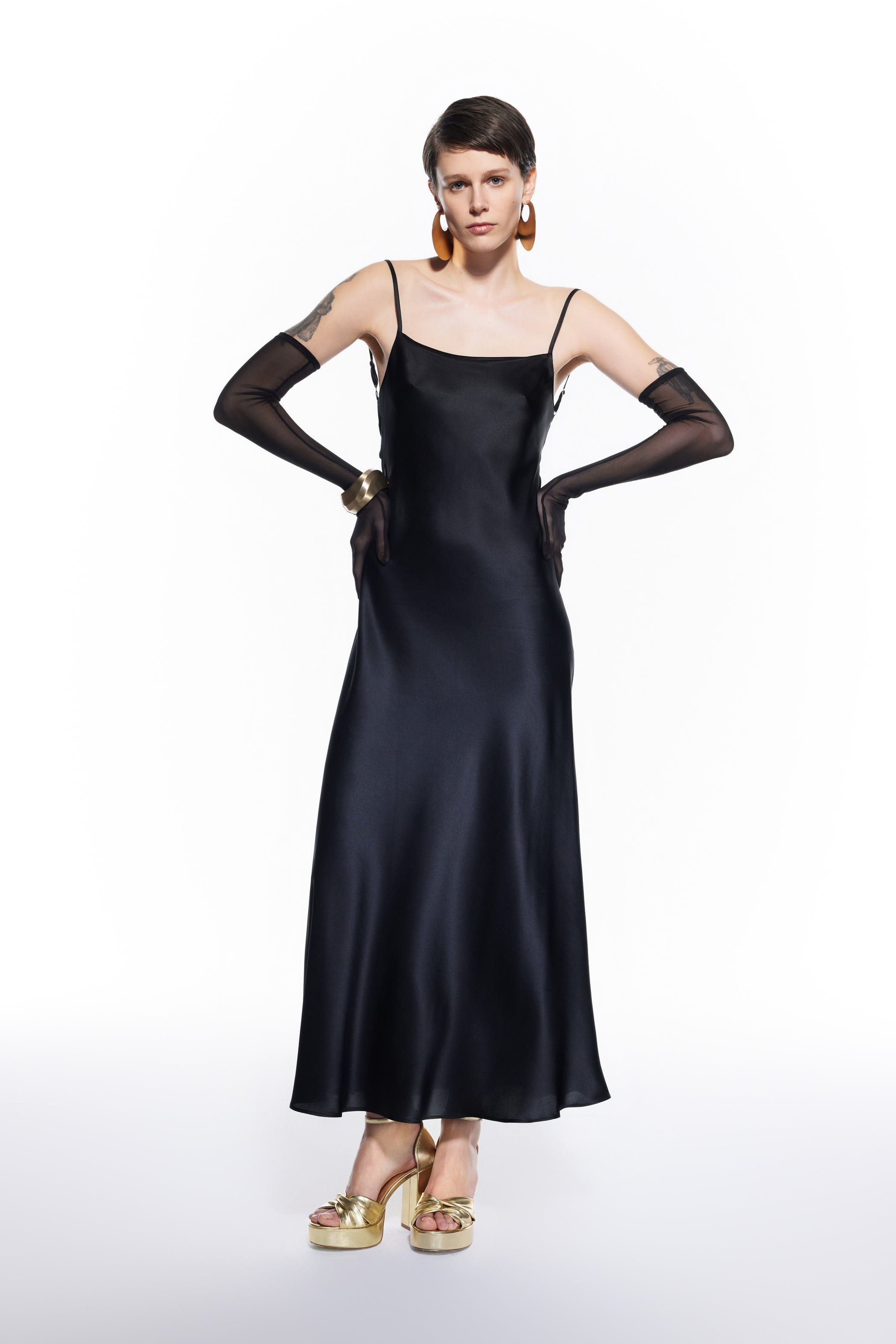 Lea Silk Dress Black