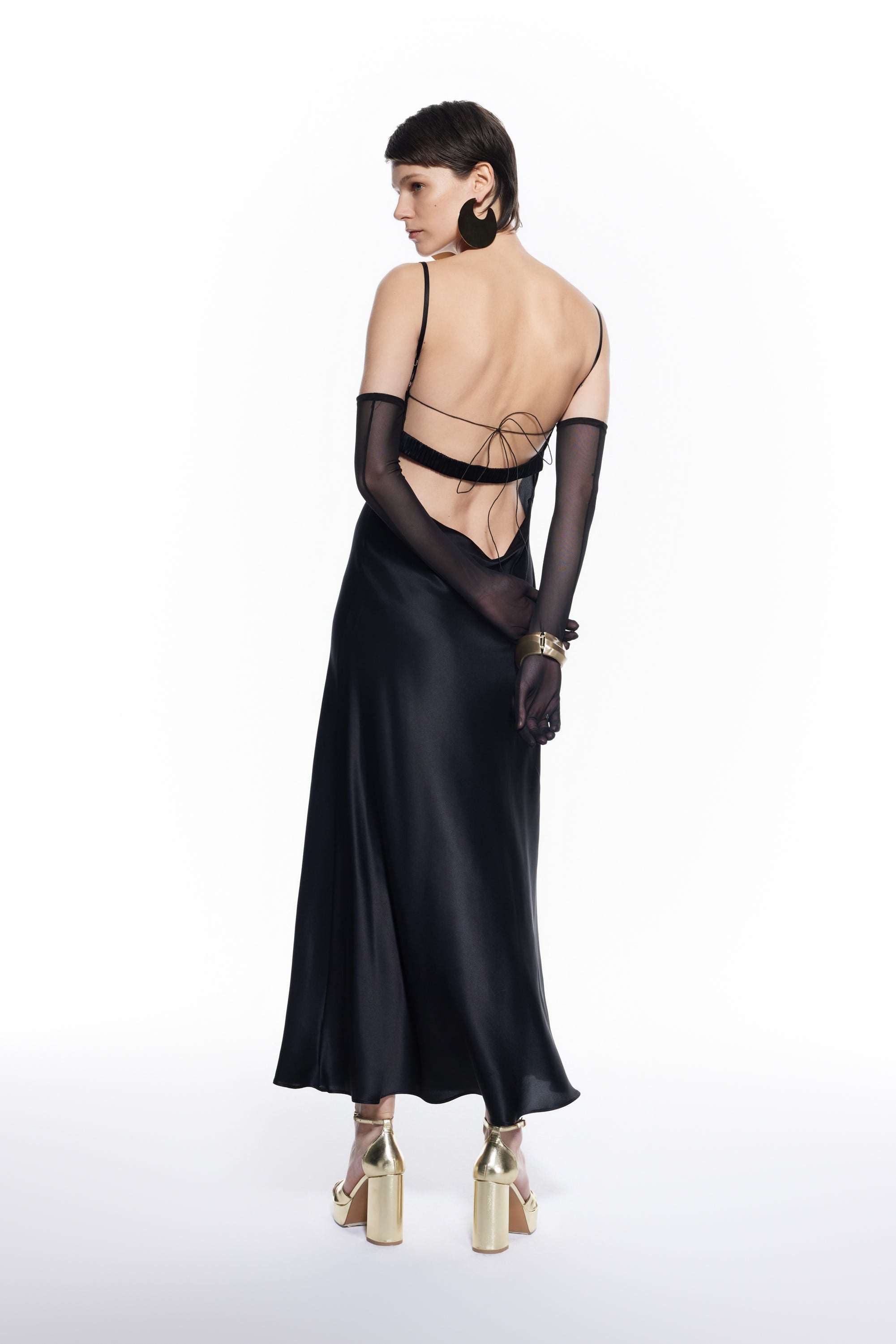 Lea Silk Dress Black