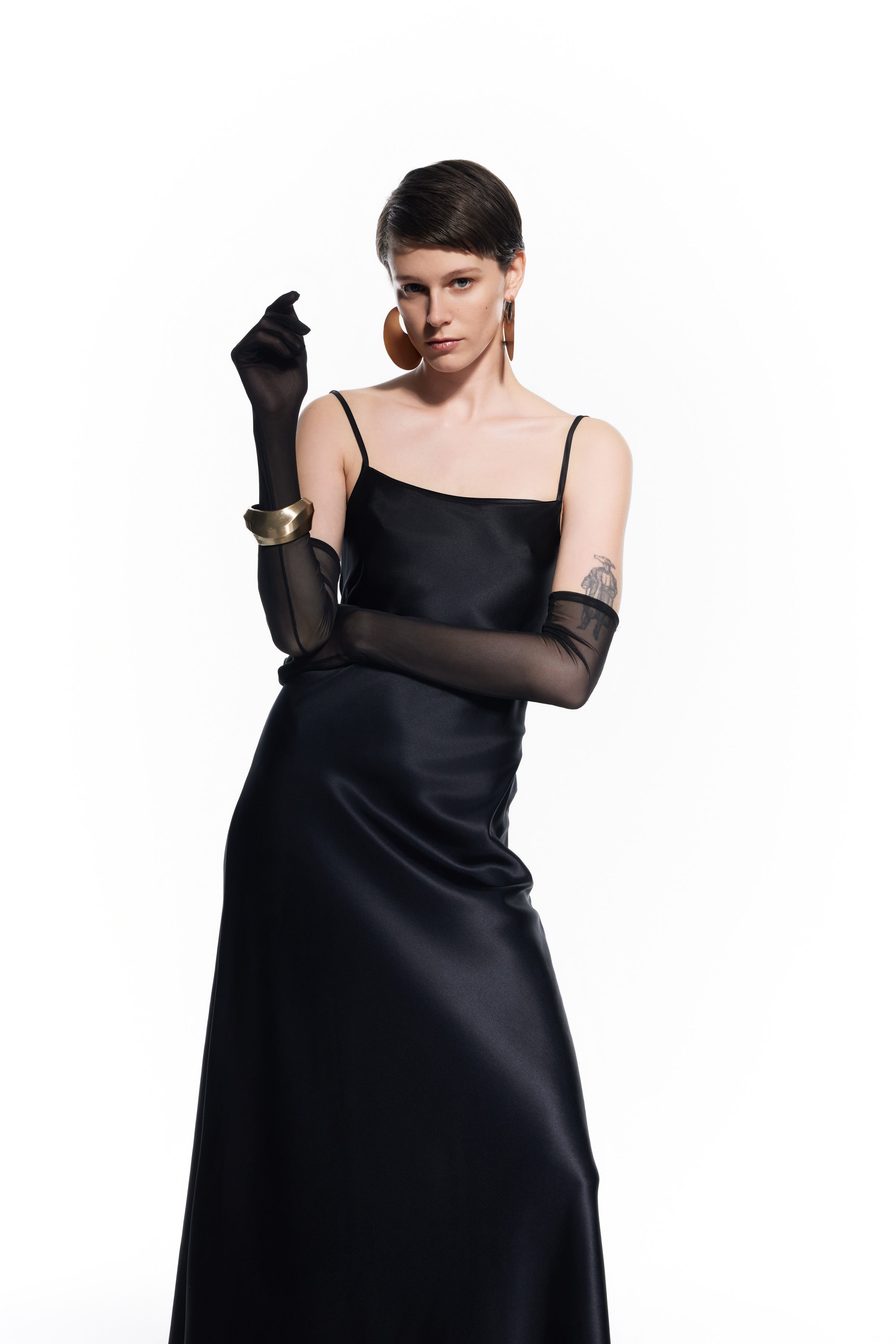 Lea Silk Dress Black