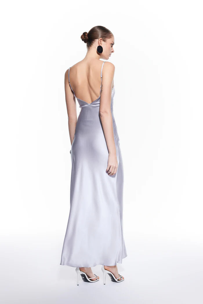 Zoe Silk Dress Baby Blue