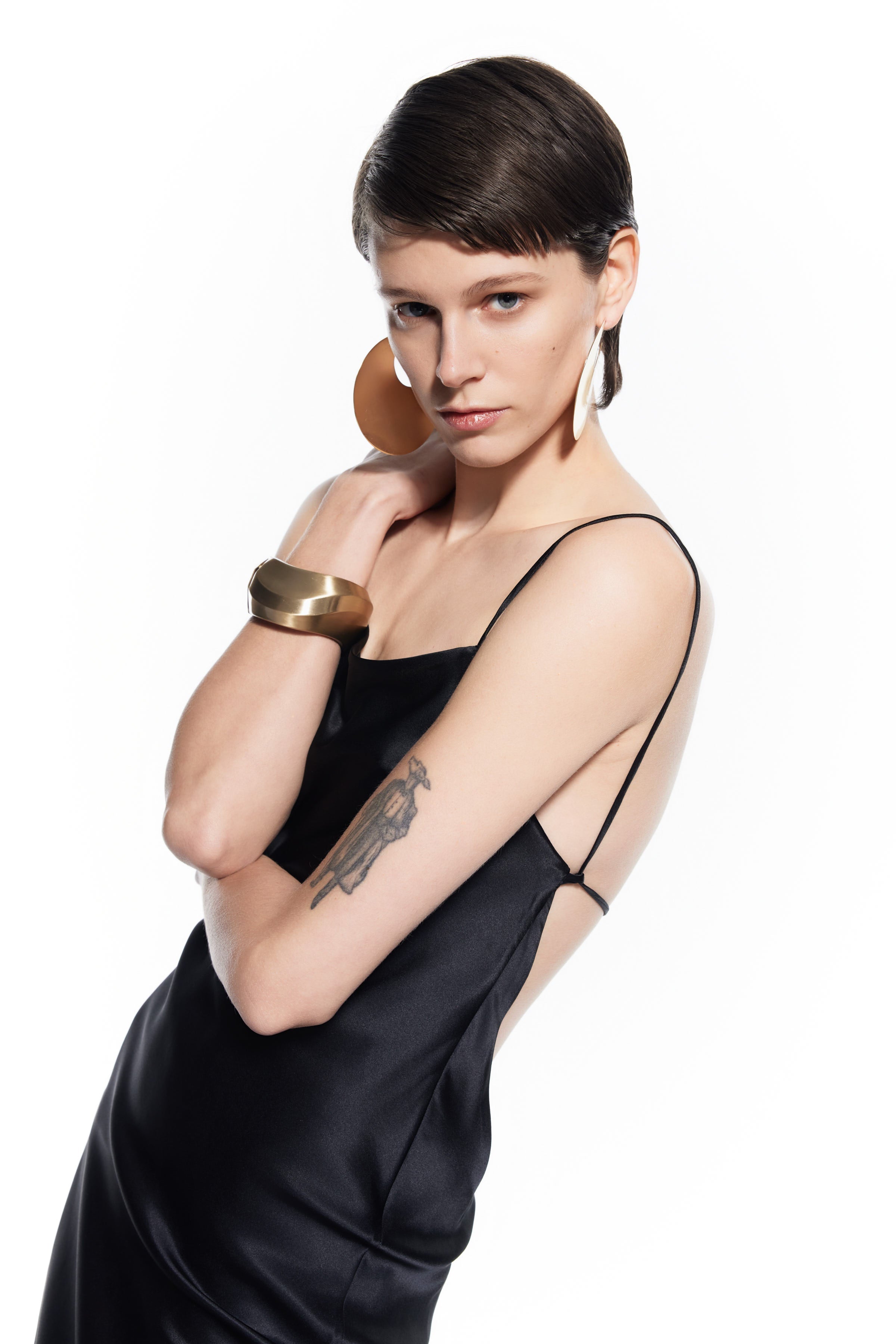 Suad Silk Dress Black