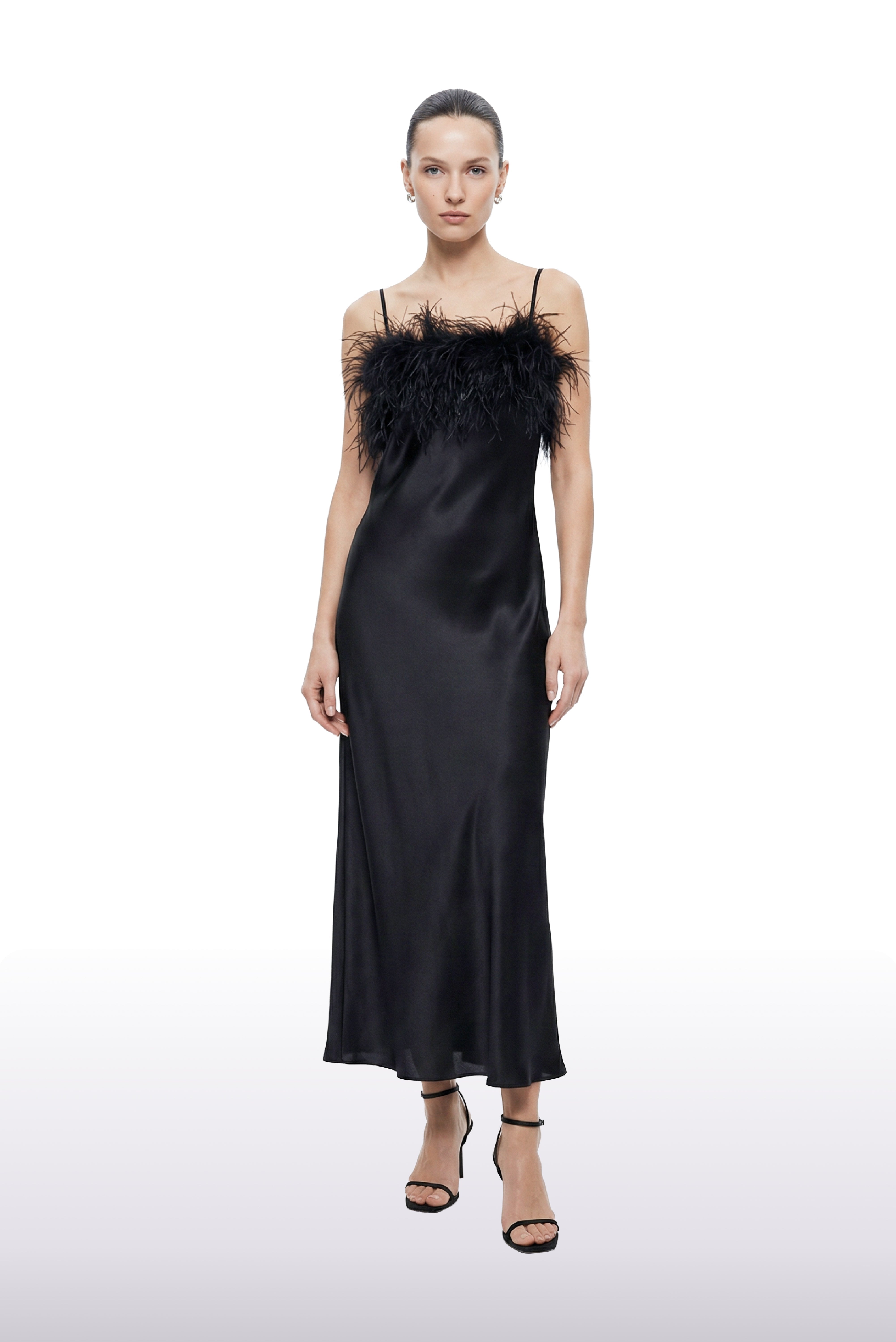 Swam Silk Dress Black