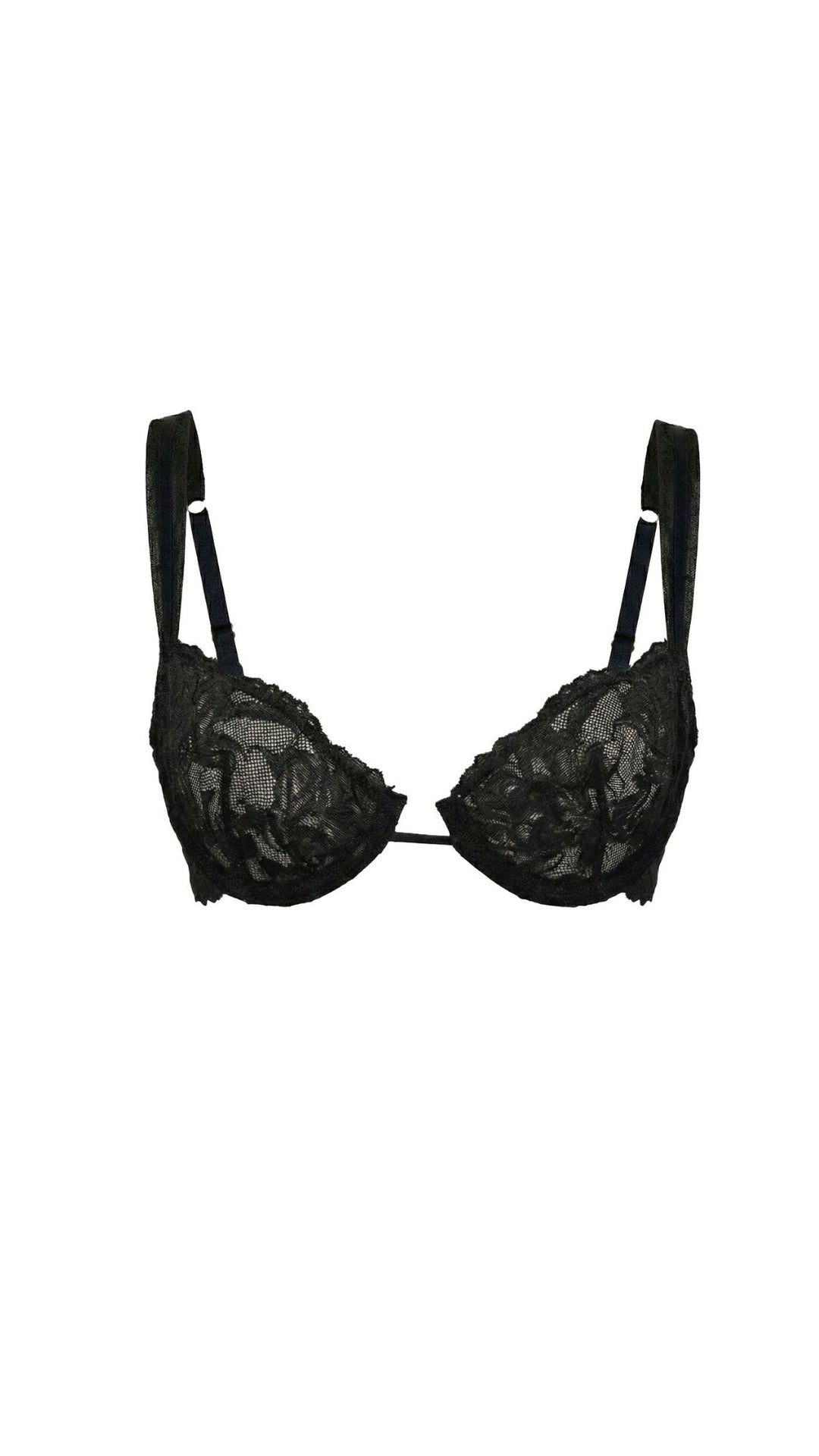 Valessia Luxury French Lace Bra & Thong Set Black