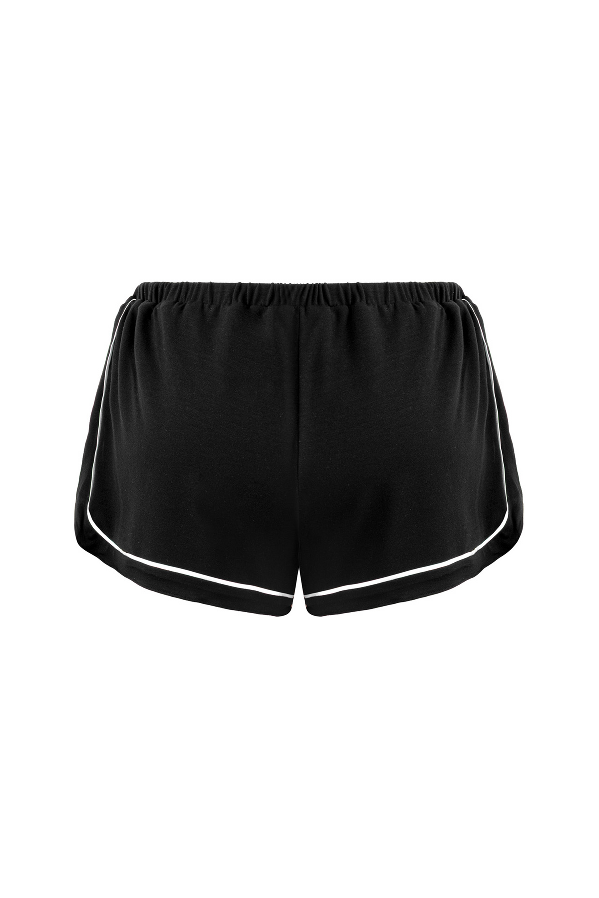 Modal Short Sleeve Pajama Set Black