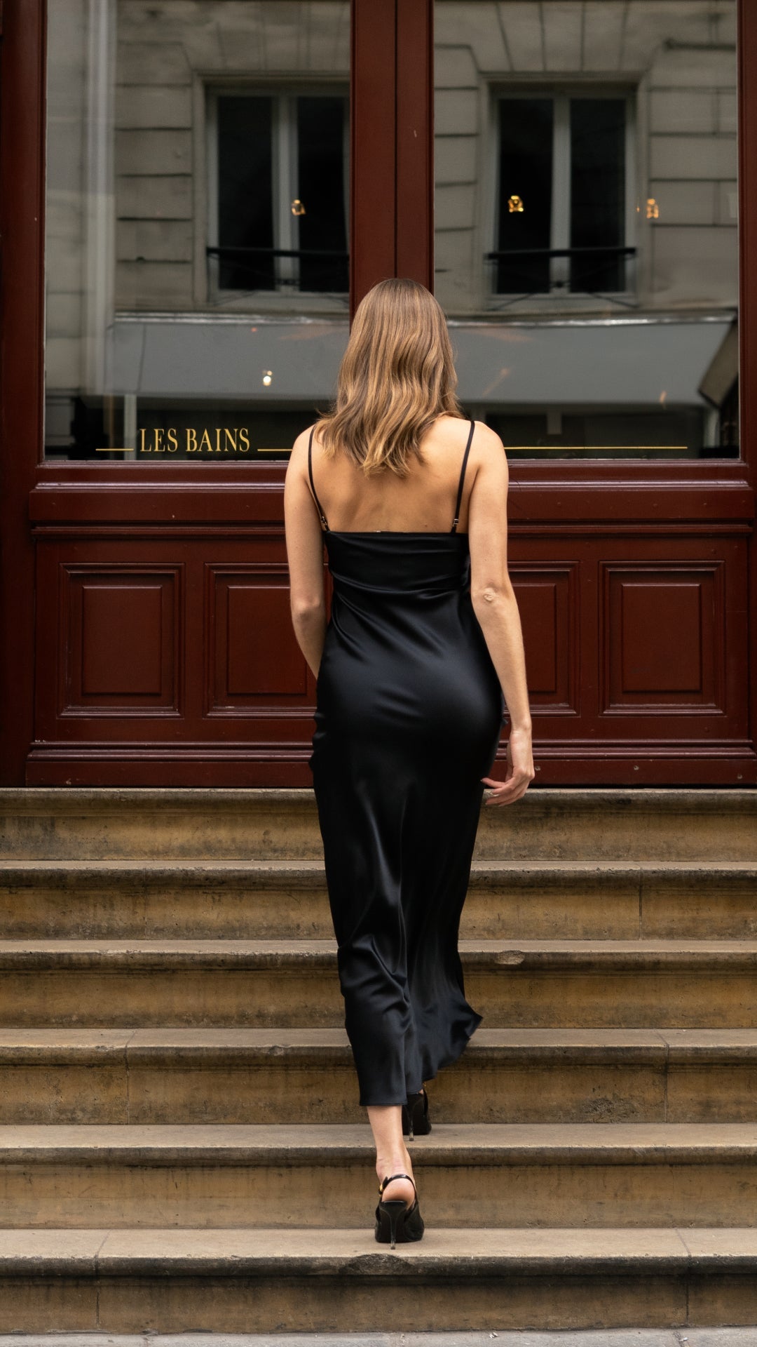 Swam Silk Dress Black