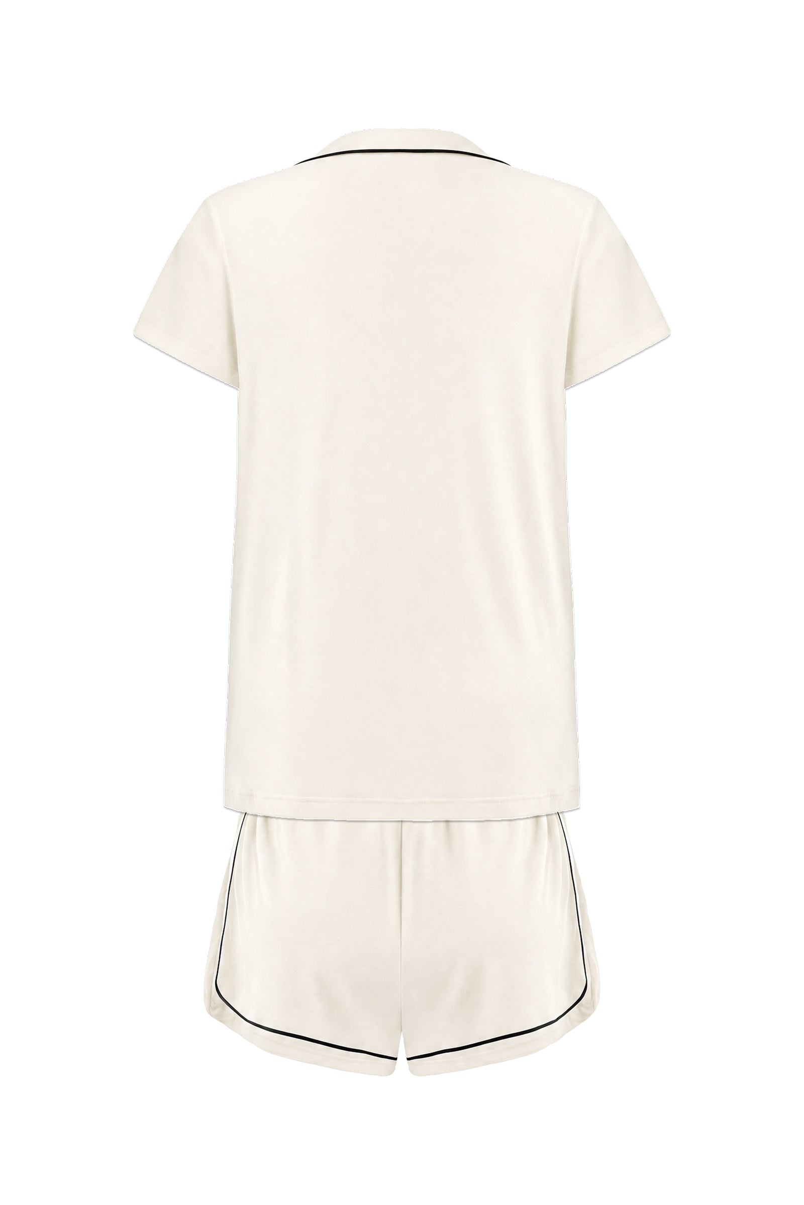 Modal Short Sleeve Pajama Set White