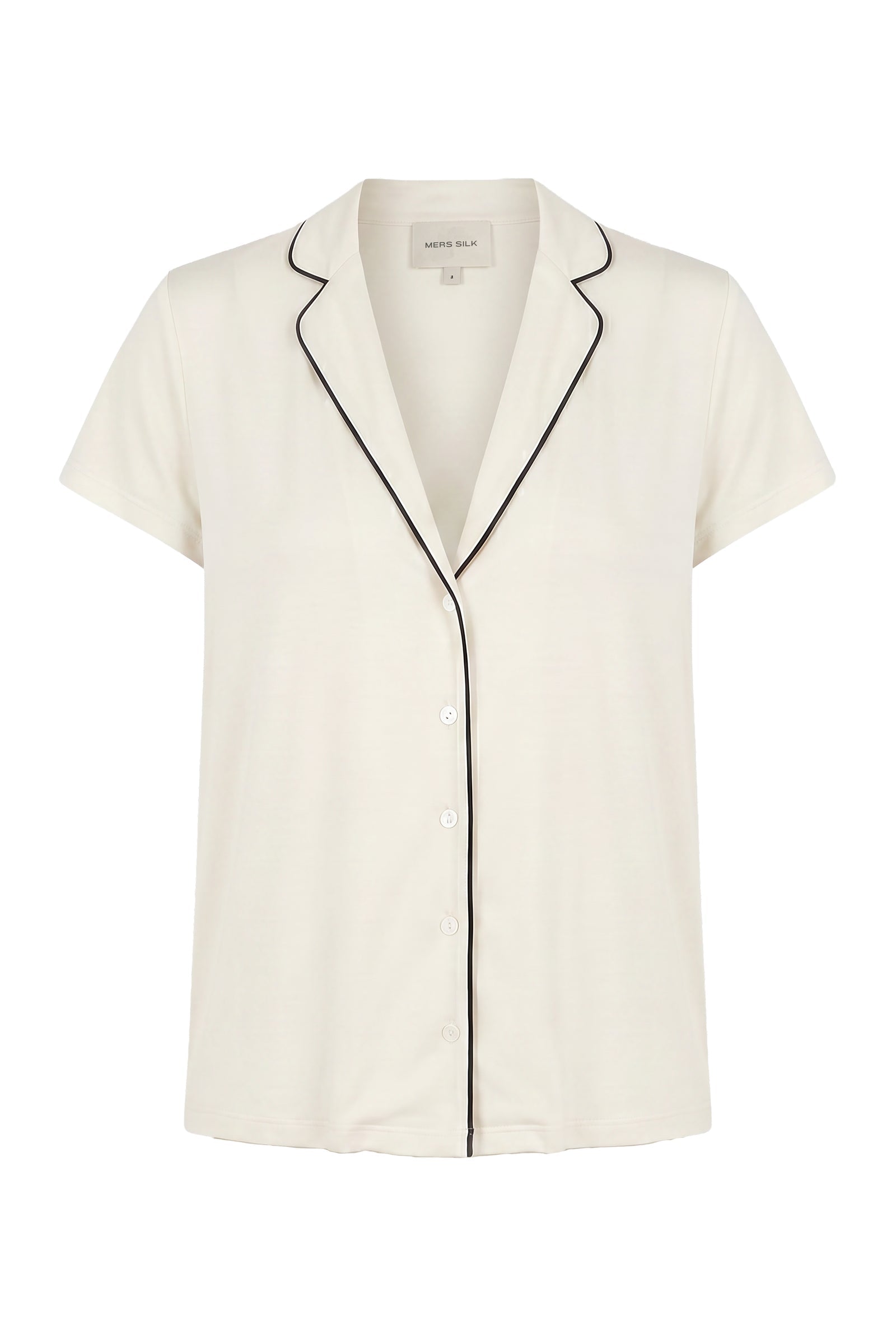 Modal Short Sleeve Pajama Set White