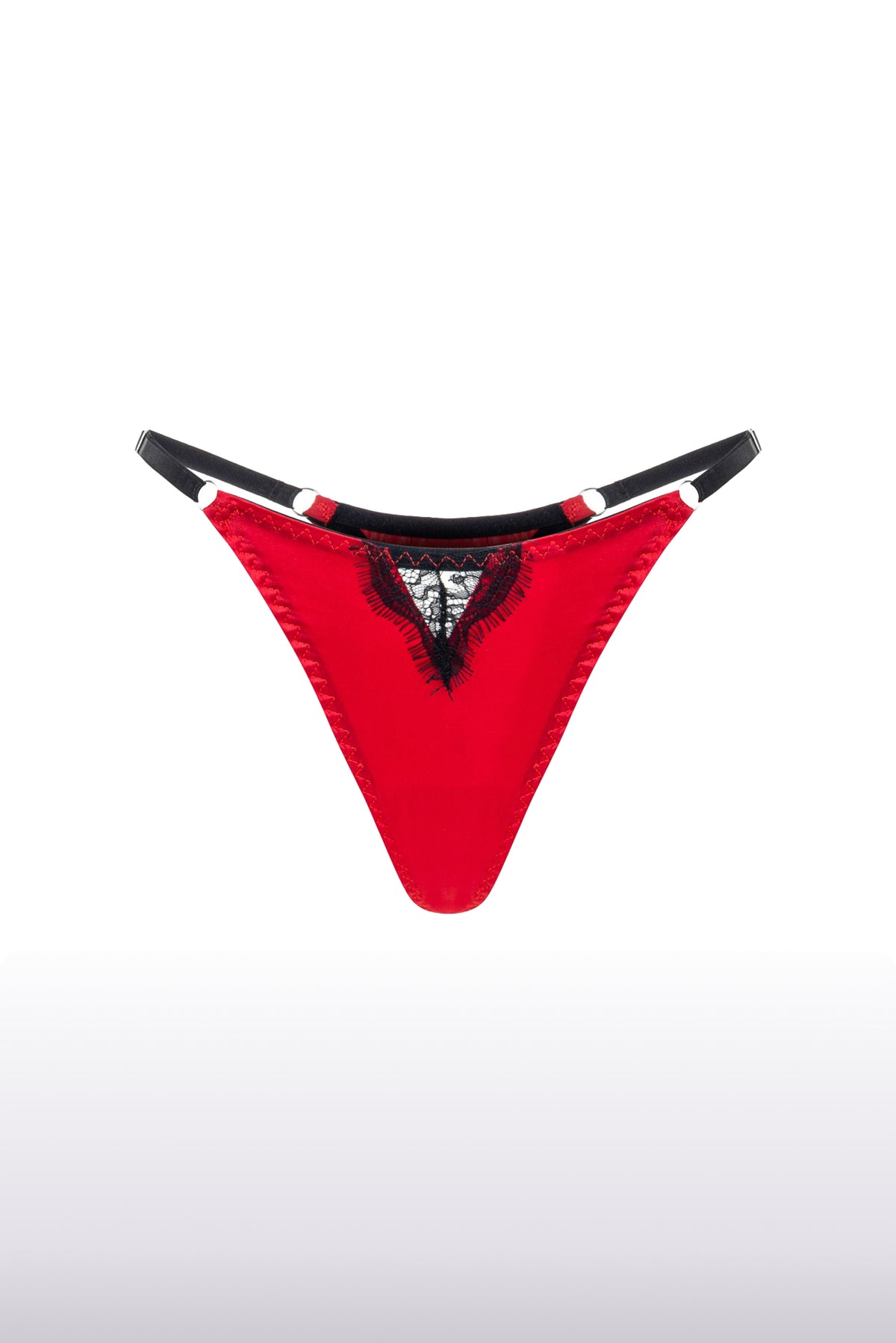 Hera Red Pure Silk and Lace Thong