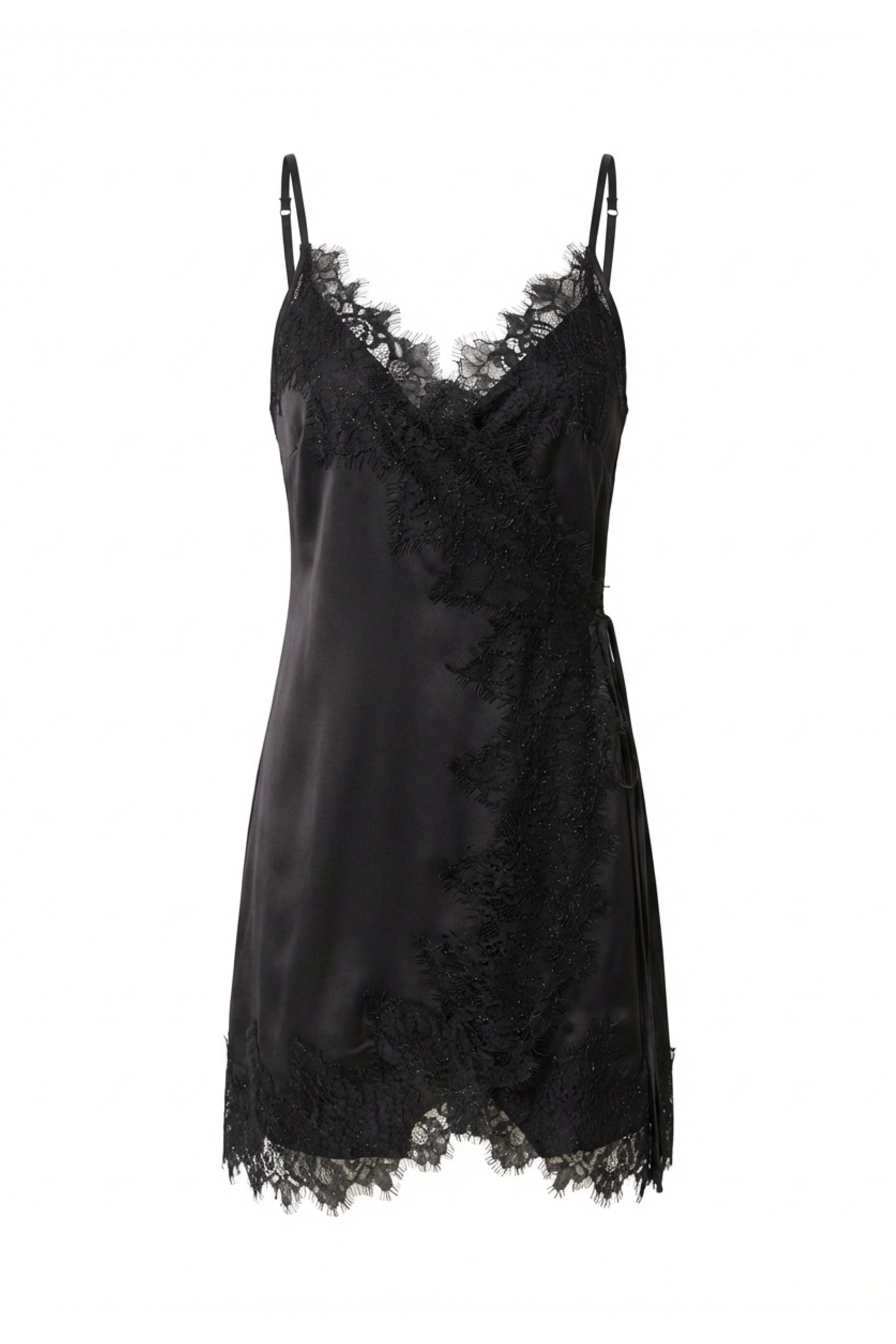 Velvet Night Silk Dress Black