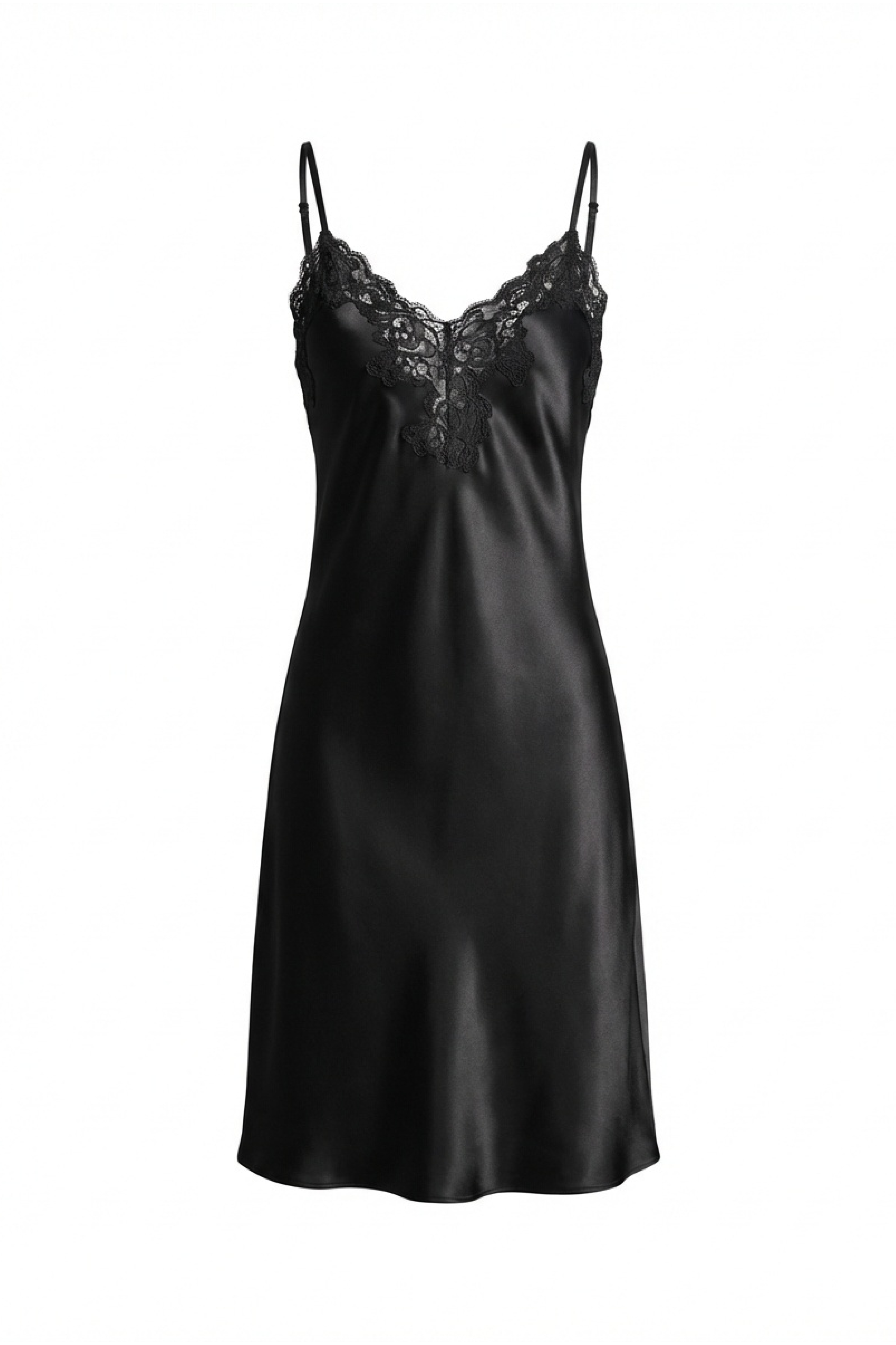 Etoile Noir Silk Dress Black