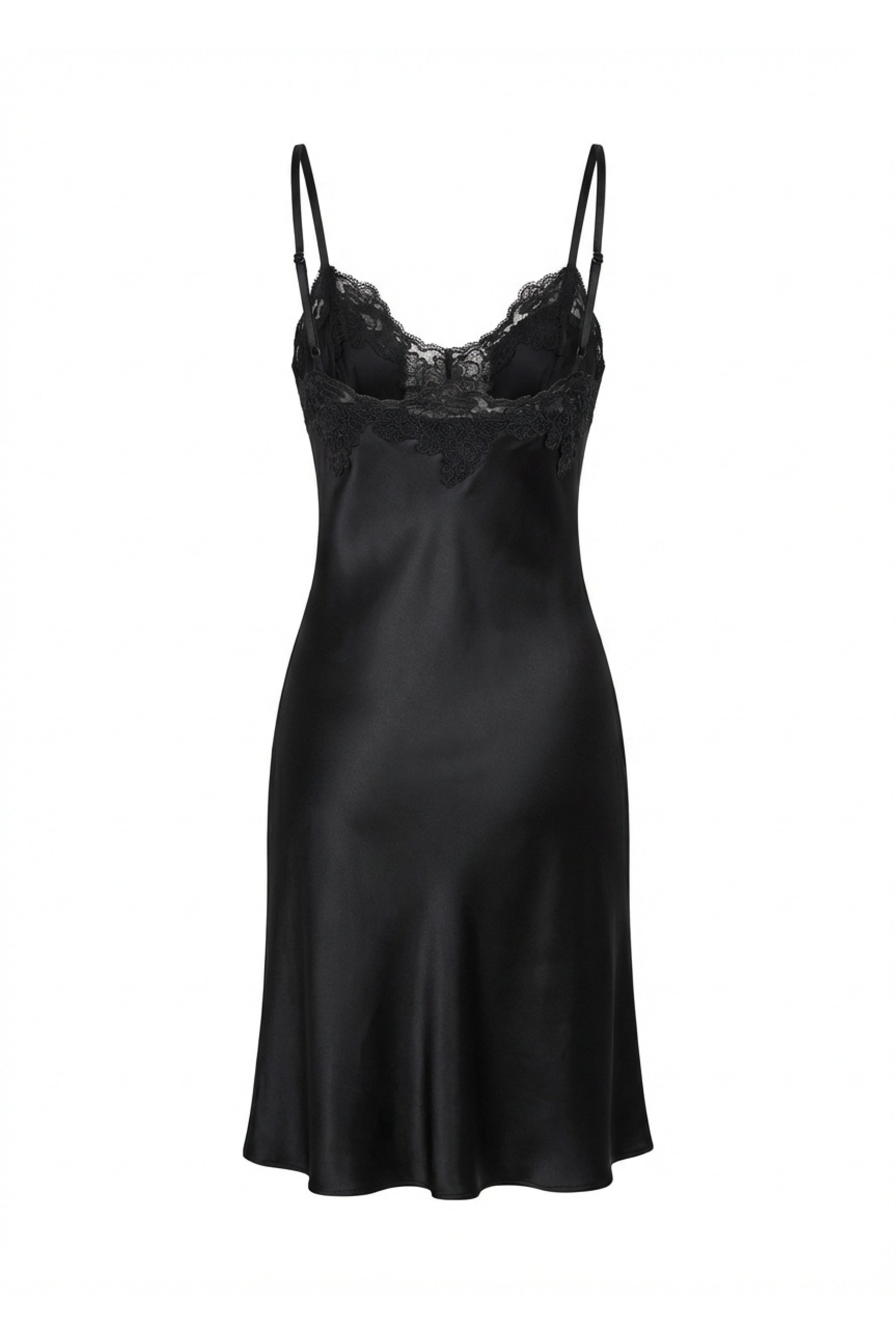 Etoile Noir Silk Dress Black