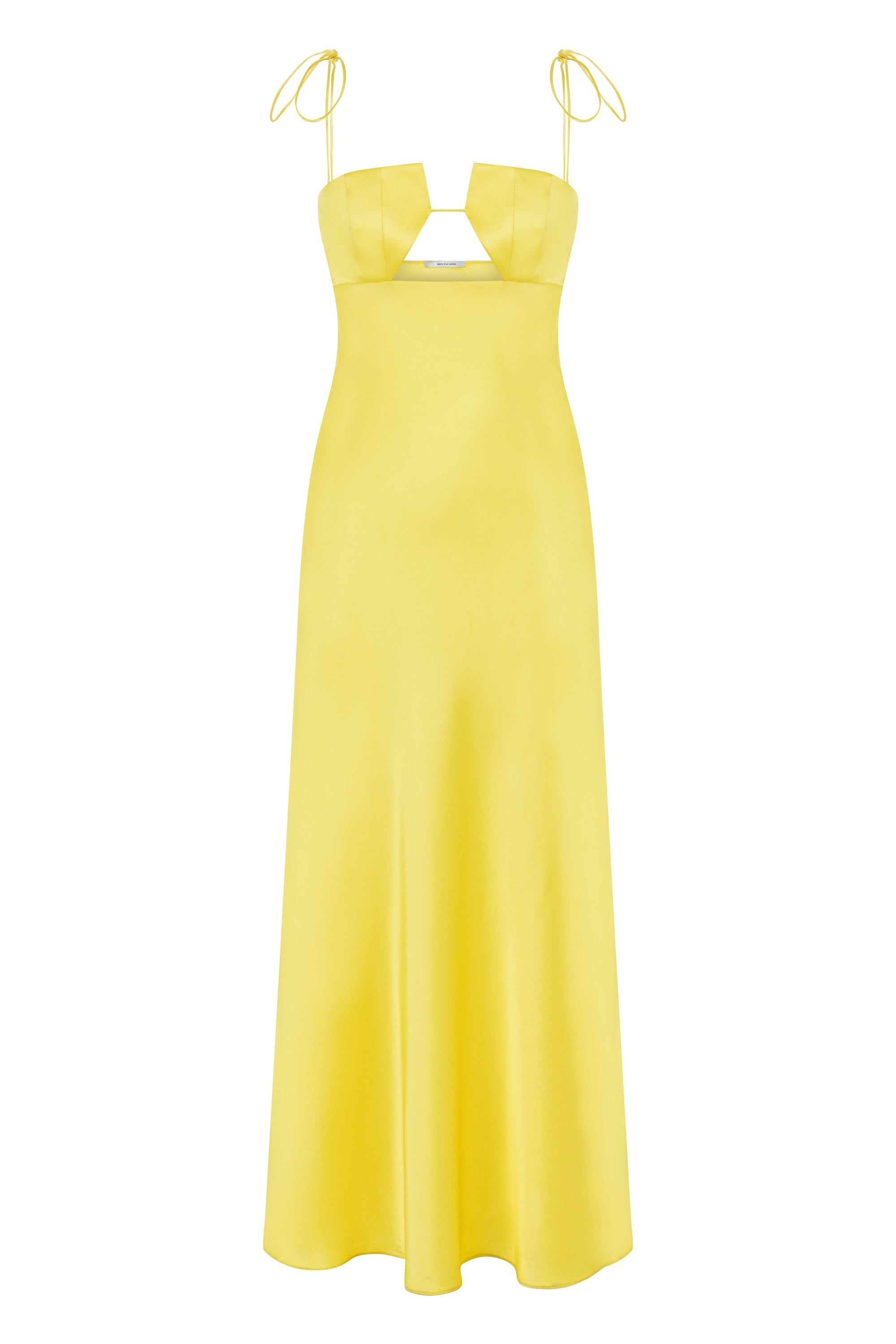 Vesta Silk Dress Lemon