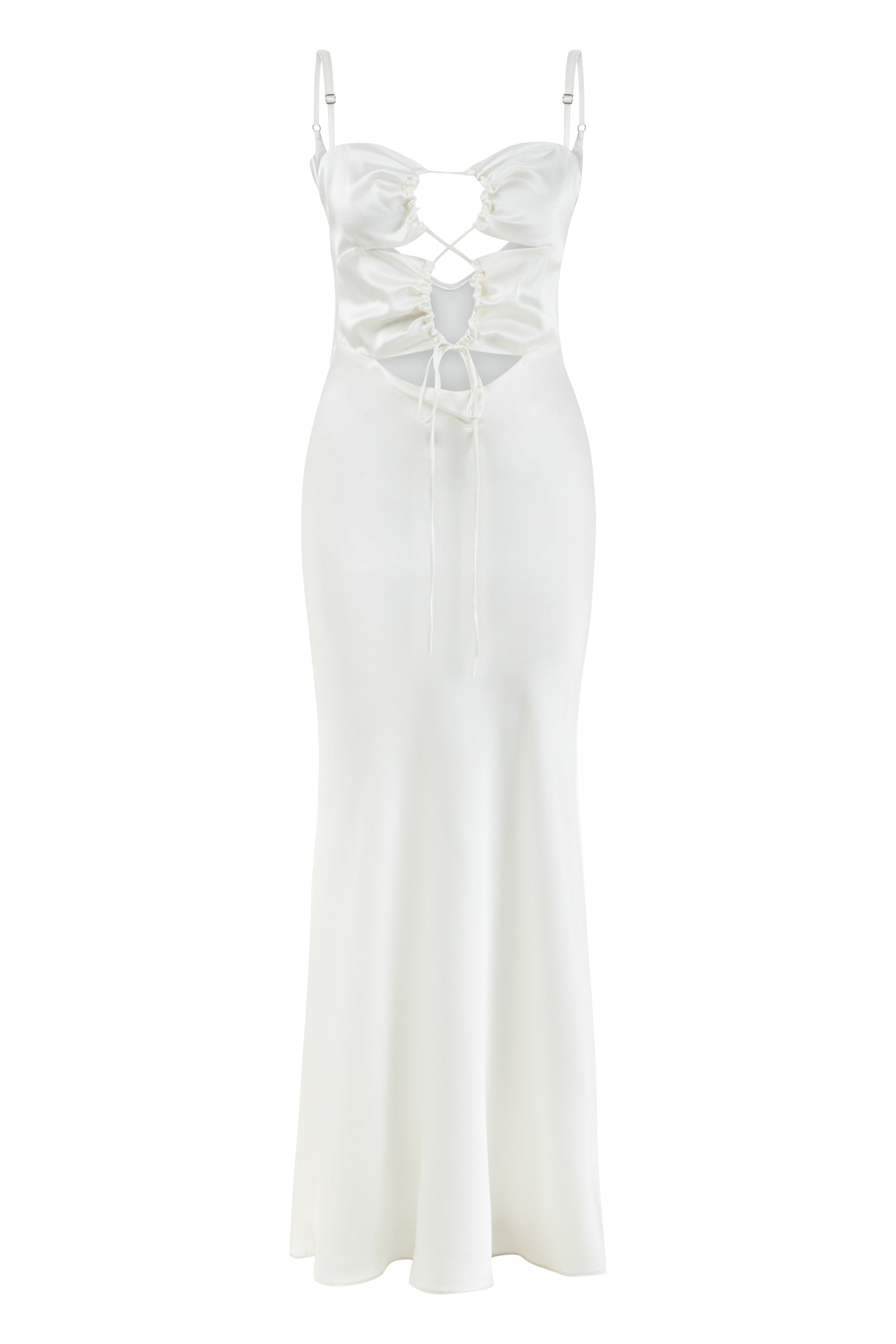 Zoe Silk Dress White