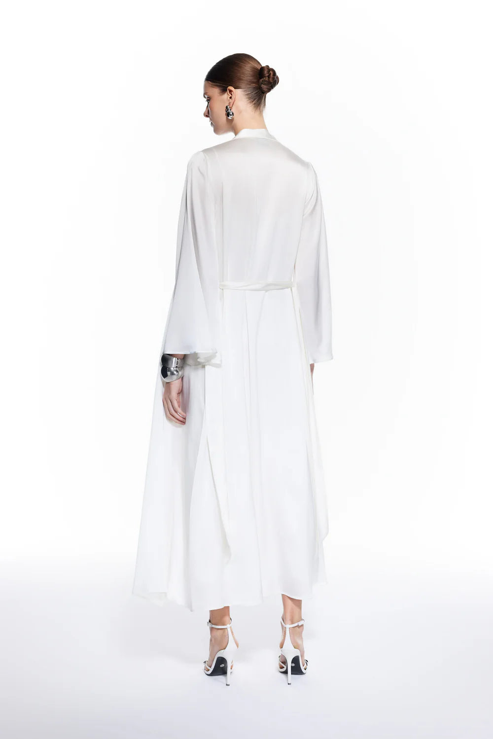 Dian Silk Robe Bridal White