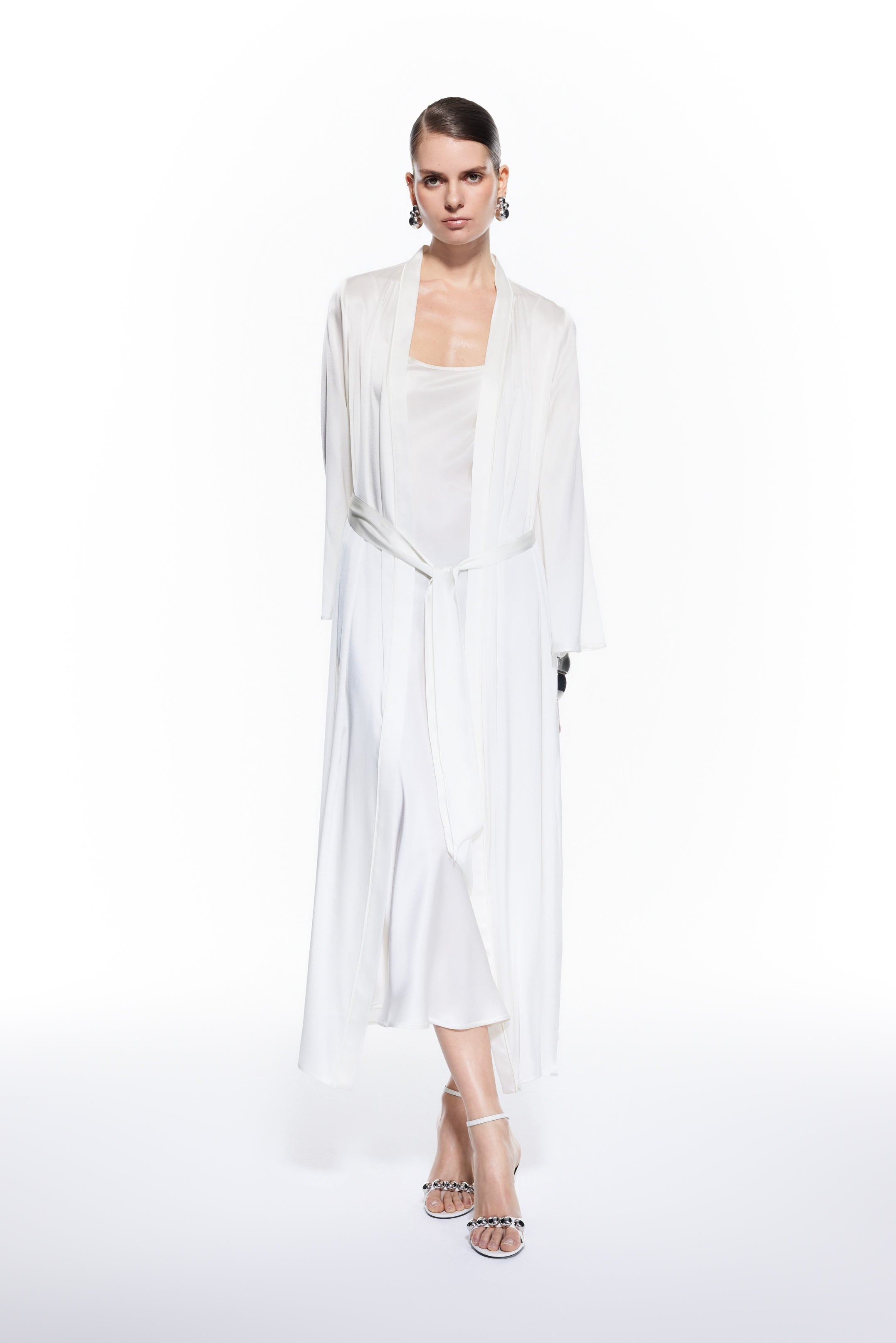 Dian Silk Robe White