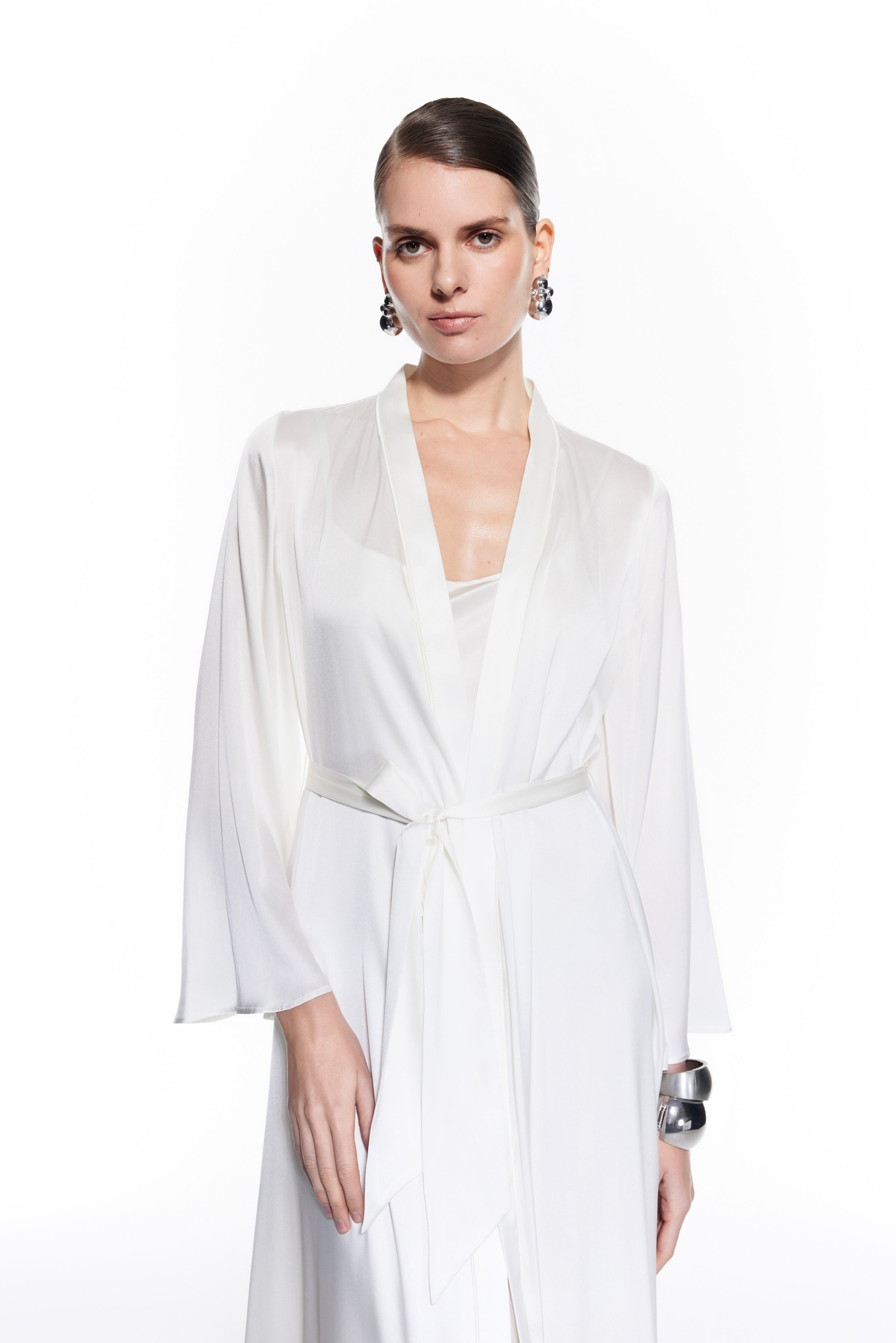 Dian Silk Robe White