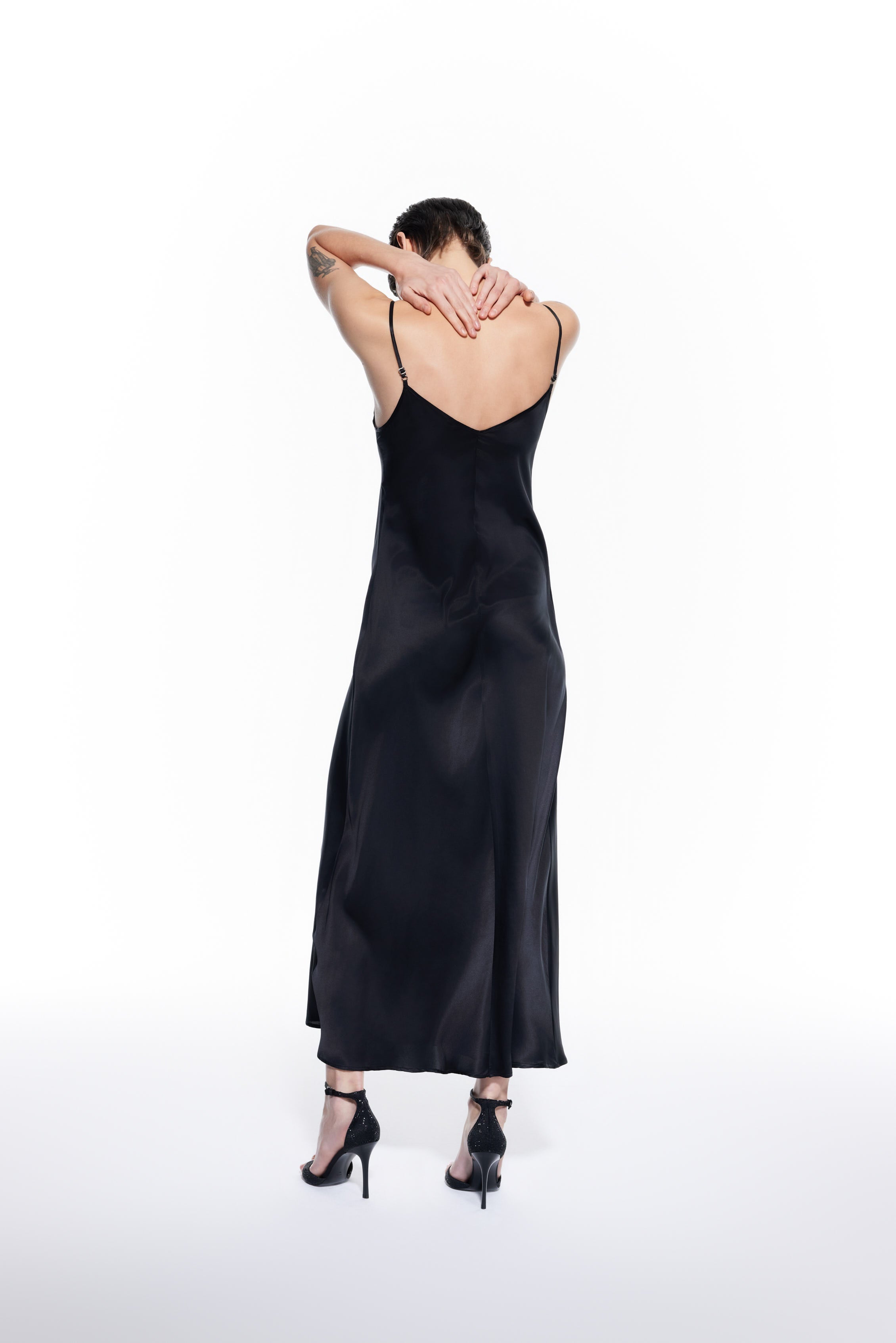 Dian Silk Nightdress Black