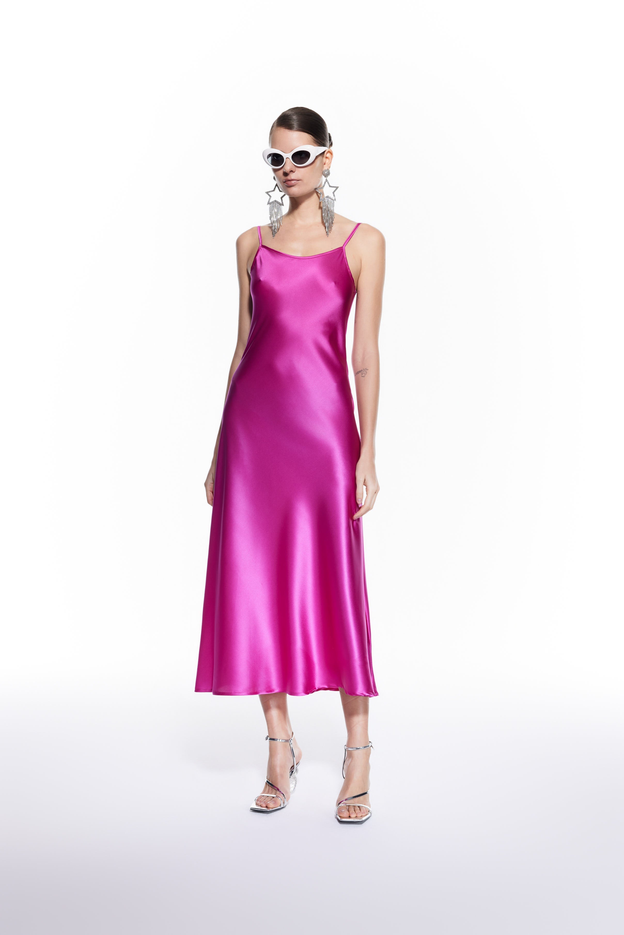 Dian Silk Nightdress Fuchsia