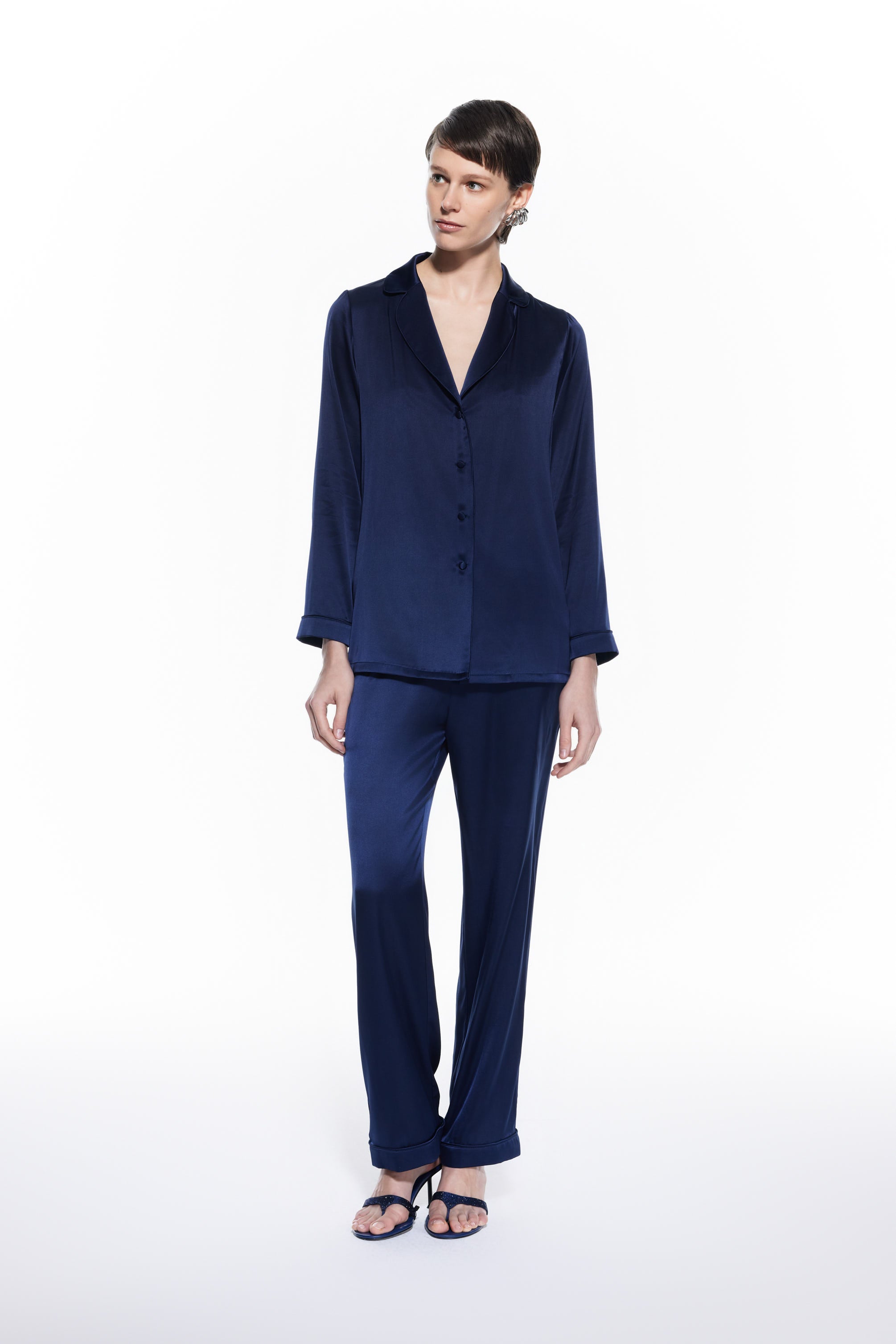 Luno Silk Set Navy Blue