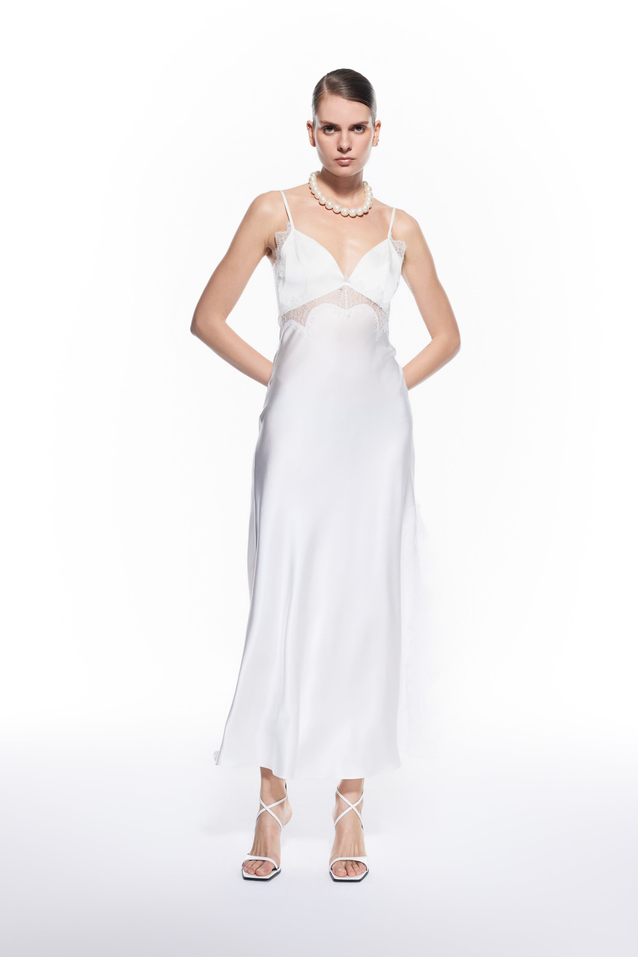 Ame Silk Dress White