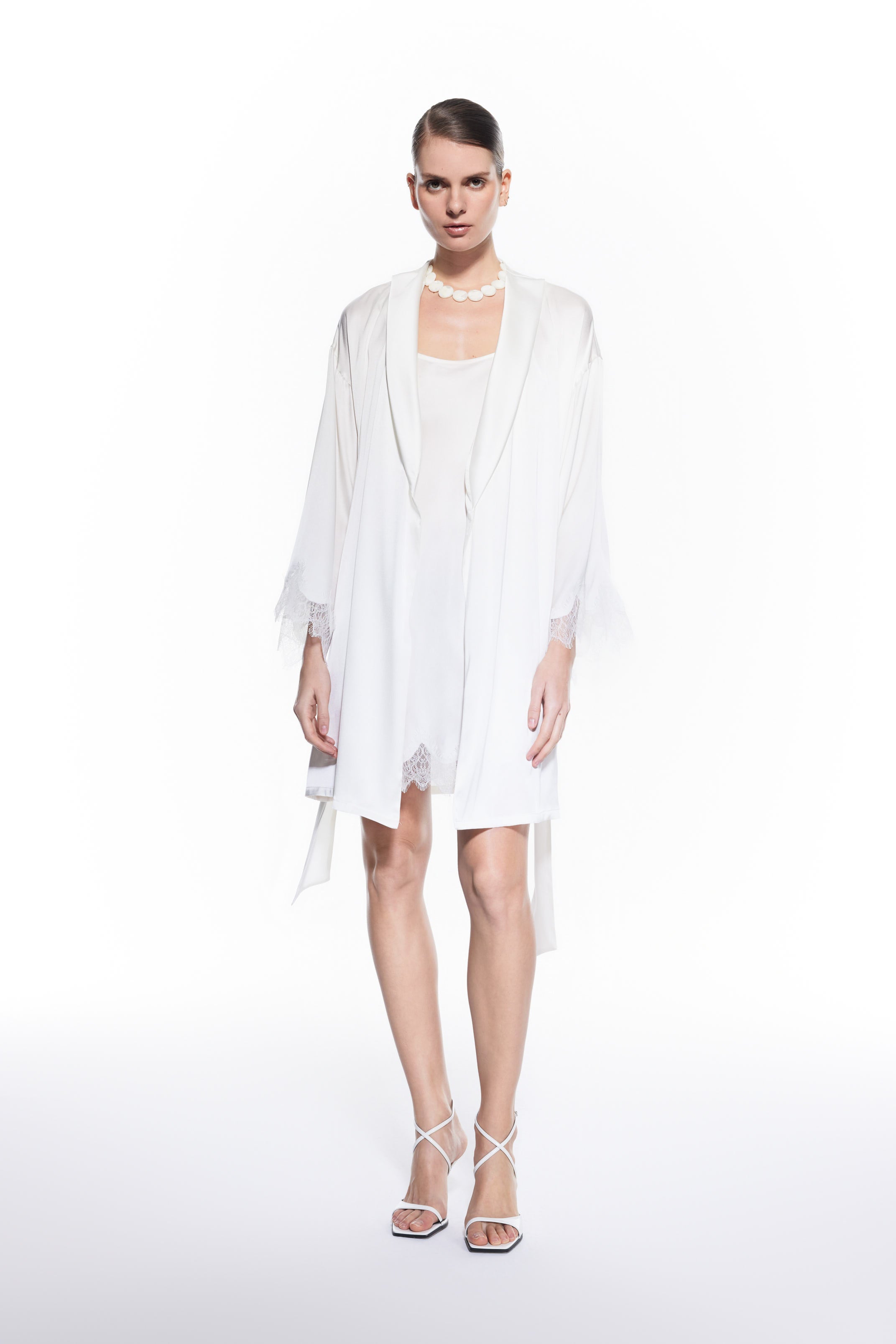Verita Silk Robe White