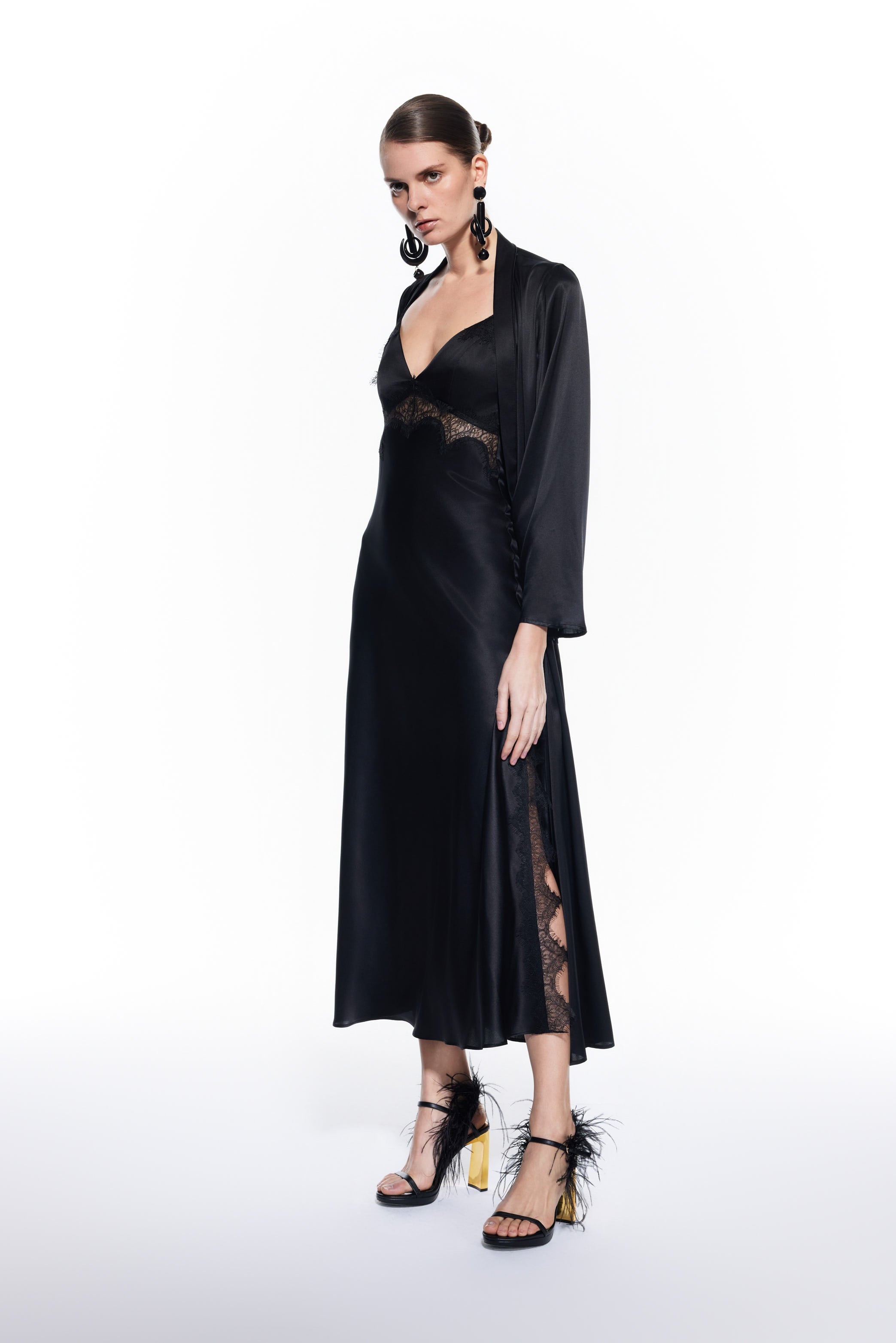 Ame Silk Dress Black