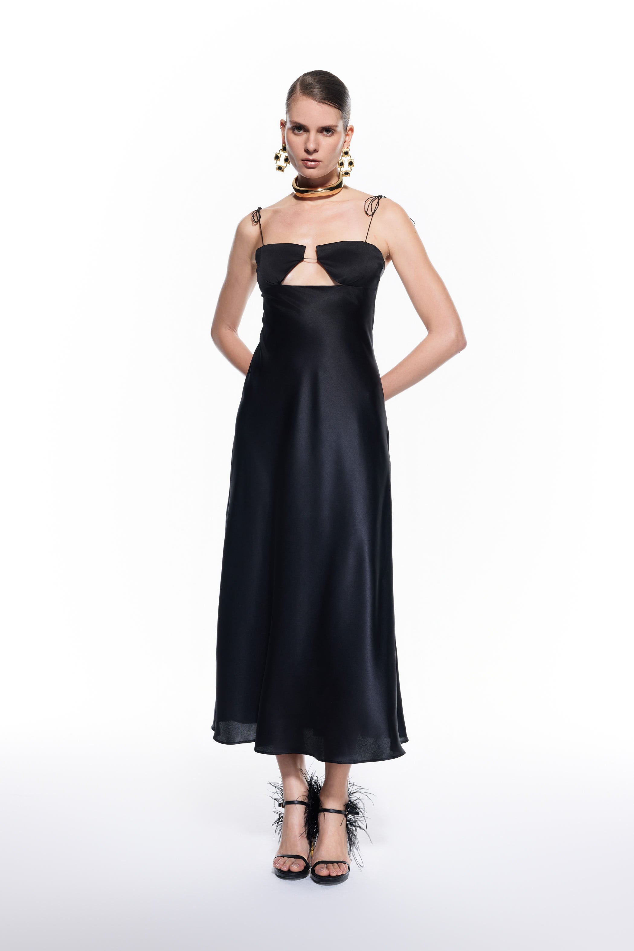 Vesta Silk Dress Black