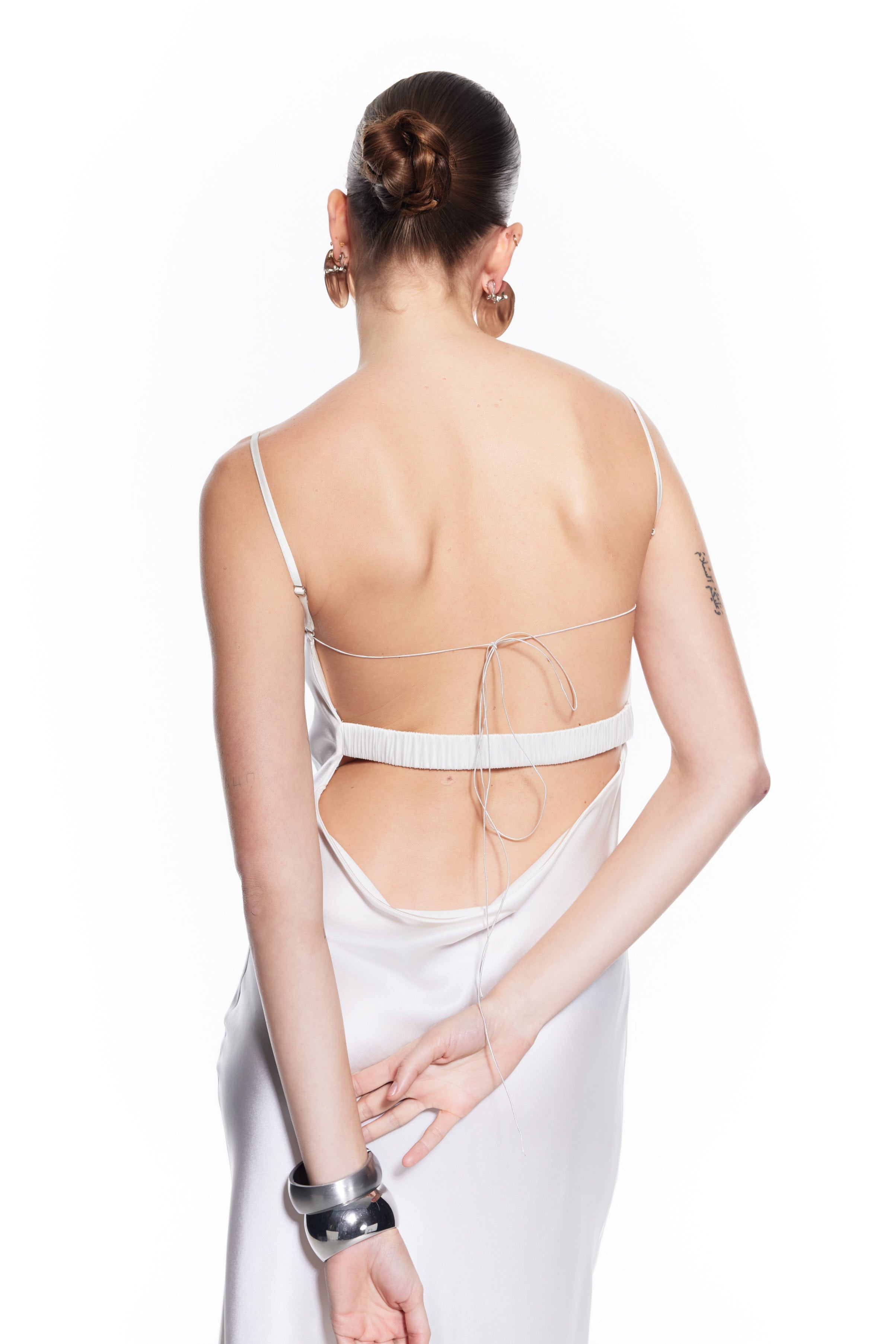 Lea Silk Dress White