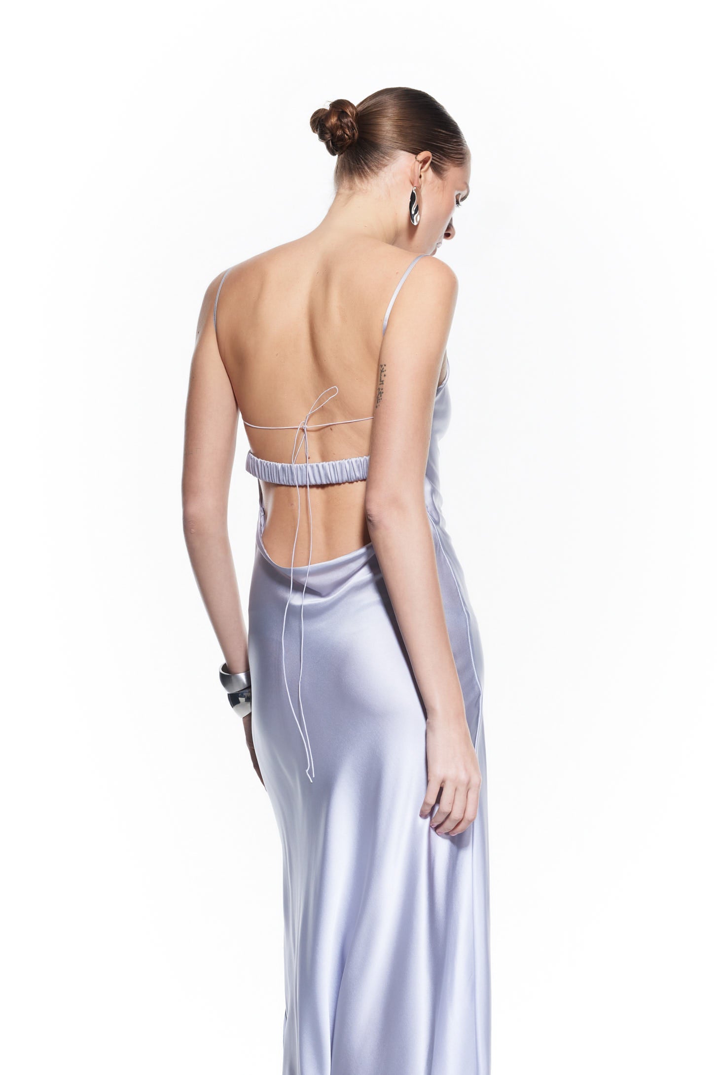 Lea Silk Dress Baby Blue