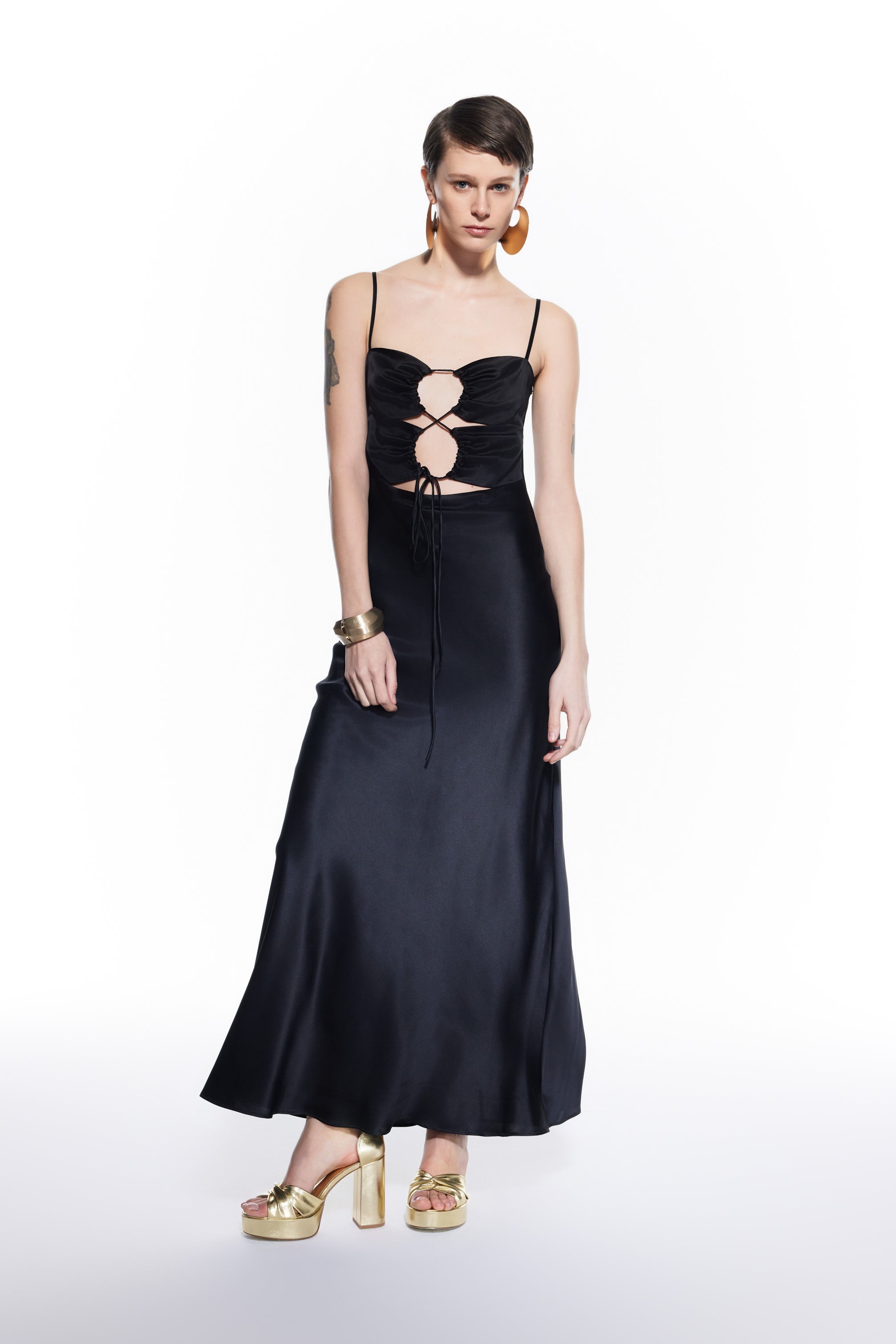 Zoe Silk Dress Black